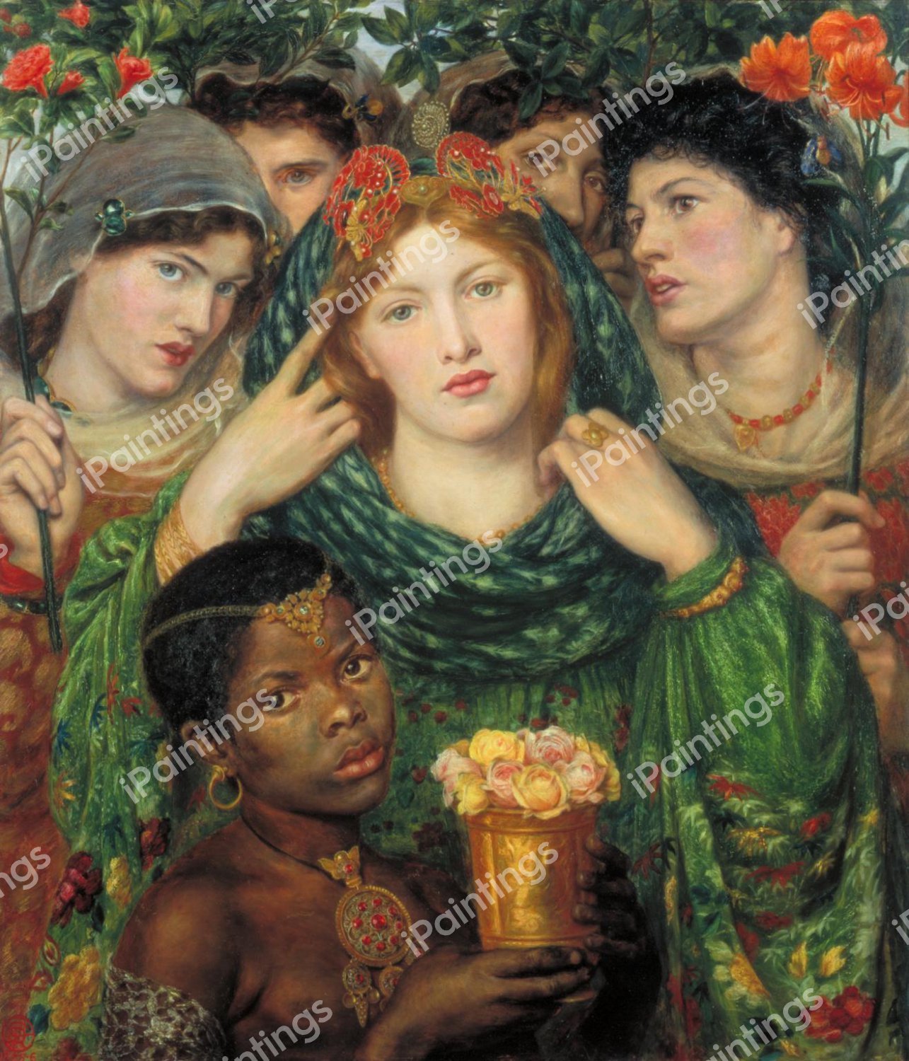 The Beloved ('The Bride'). The painting by Dante Gabriel Rossetti