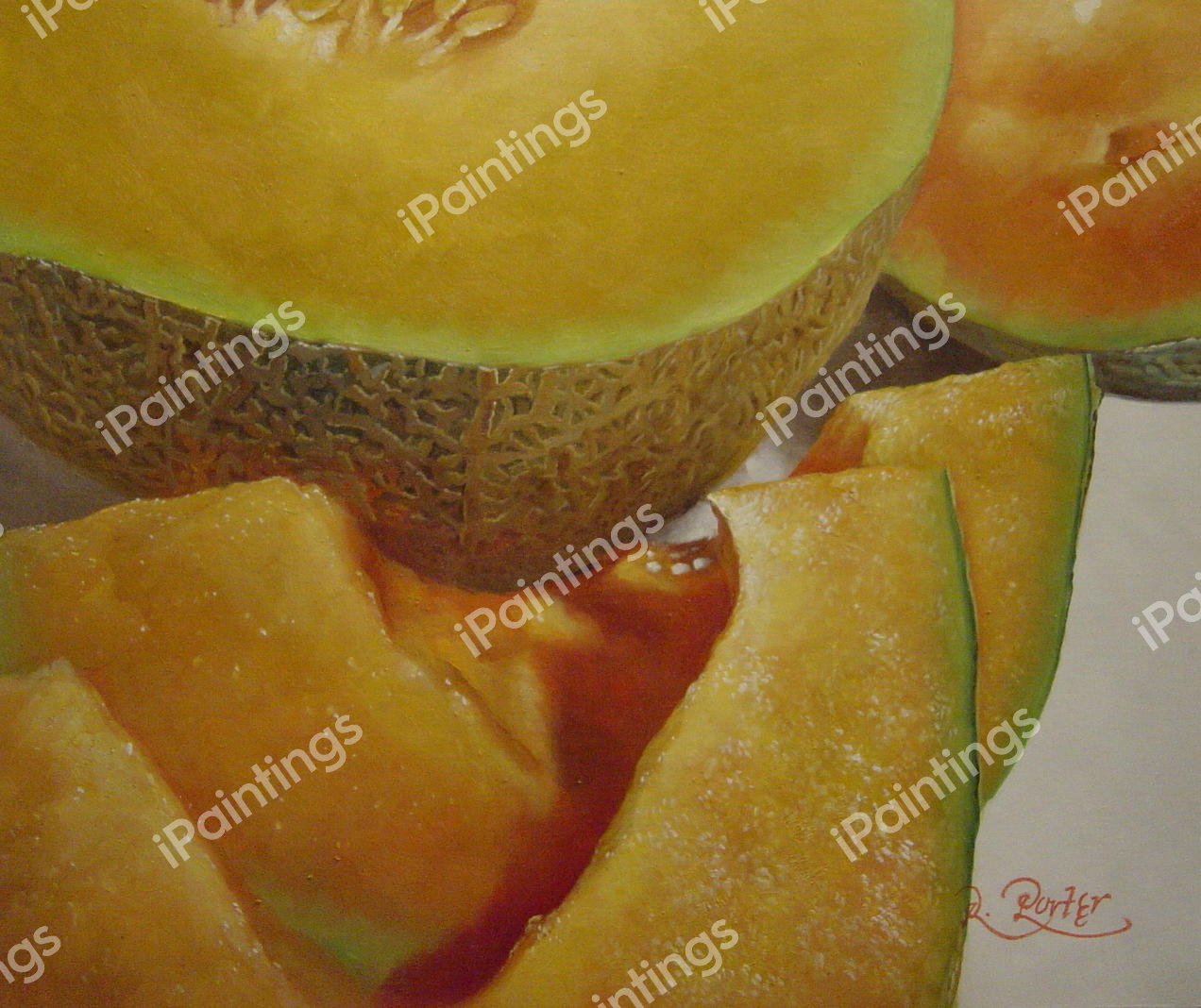 Delicious Cantaloupe. The painting by Our Originals