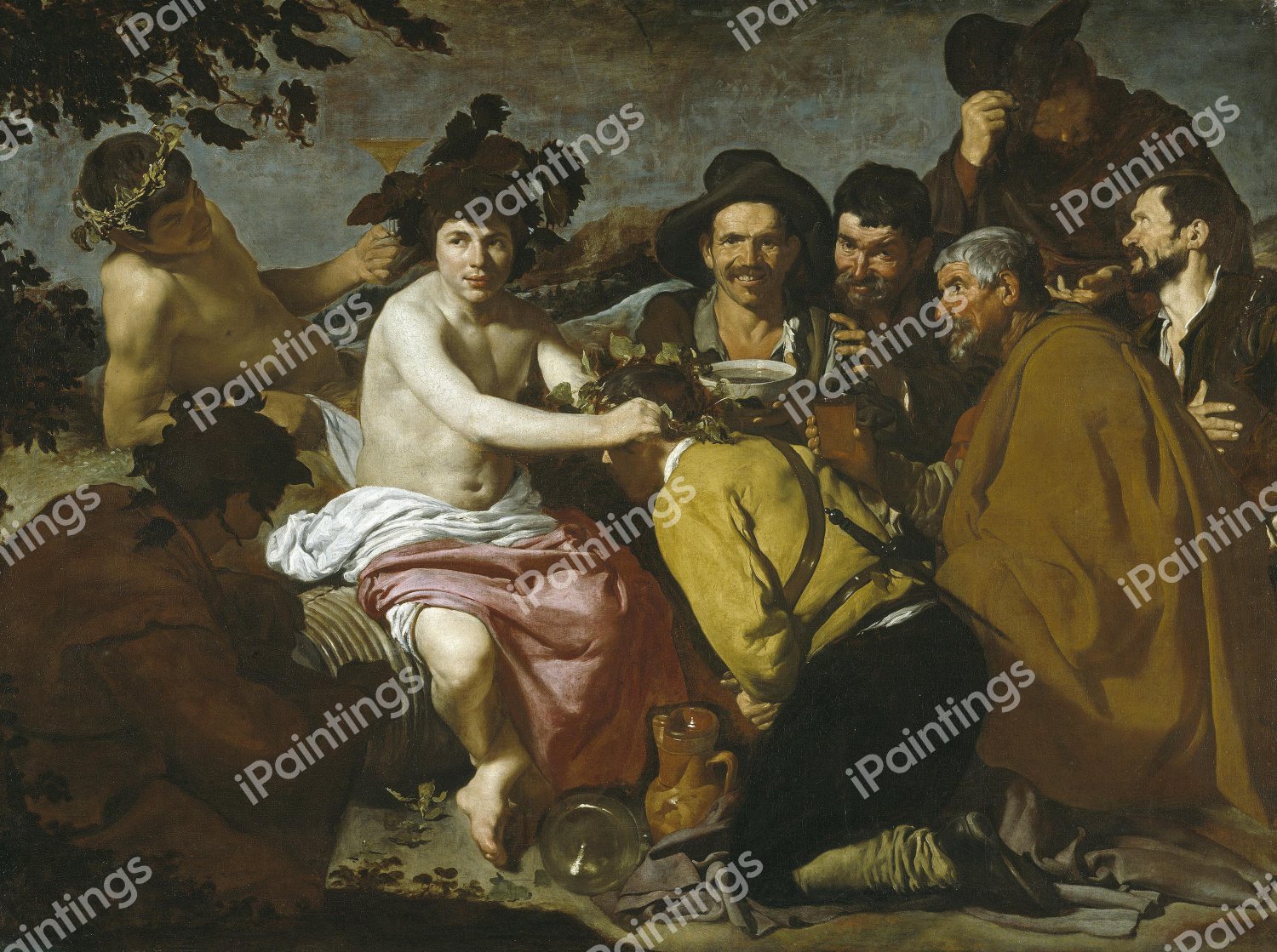 The Triumph of Bacchus. The painting by Diego Velazquez