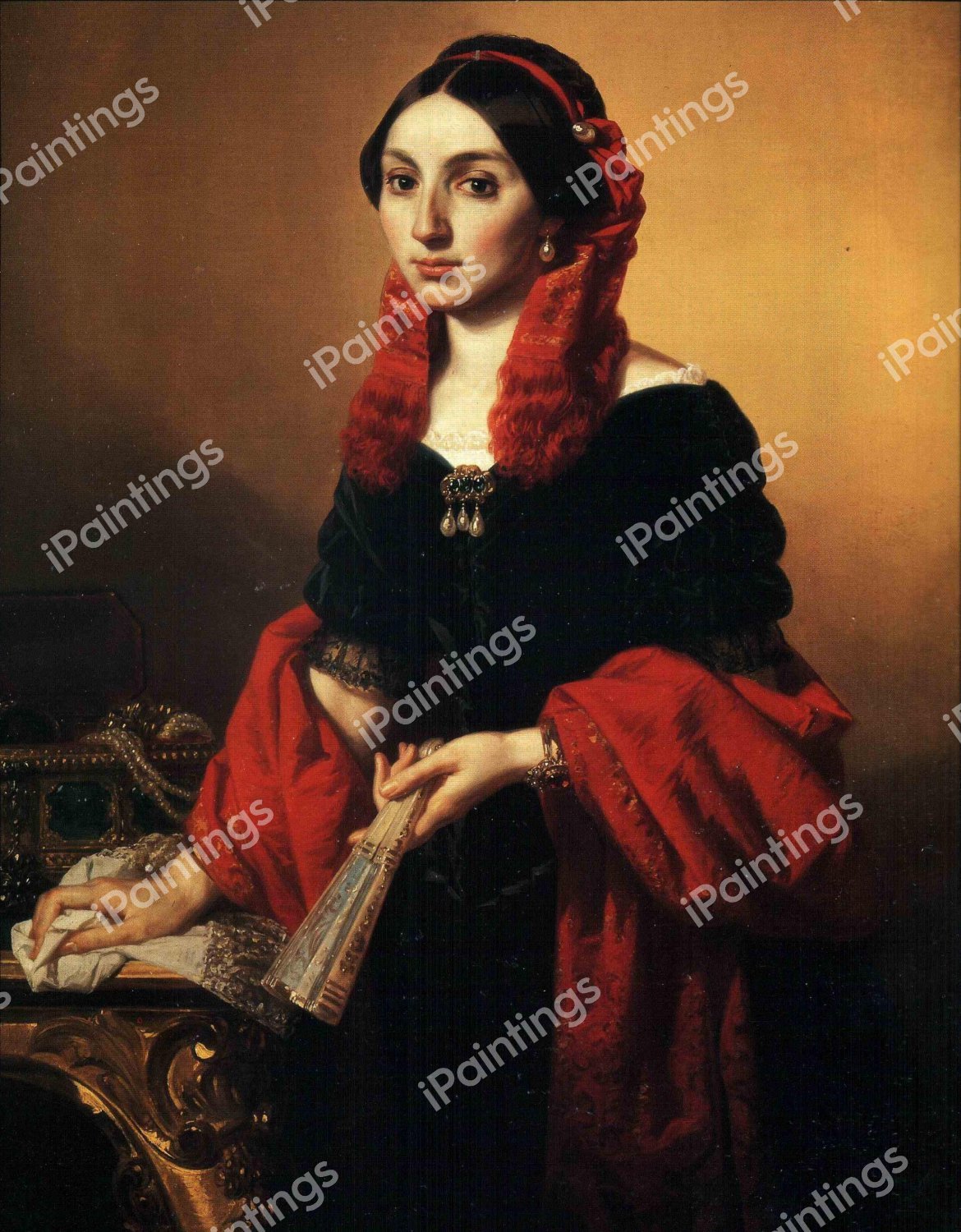 Louisa Maria di Borbone Francia. The painting by Domenico Scattola