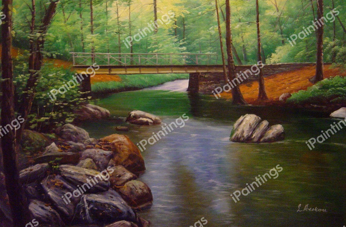 Dreamy River. The painting by Our Originals