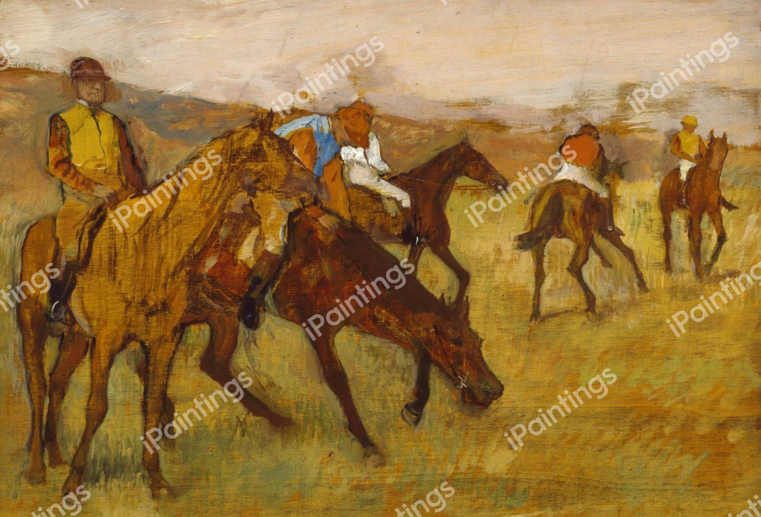 Before the Race. The painting by Edgar Degas