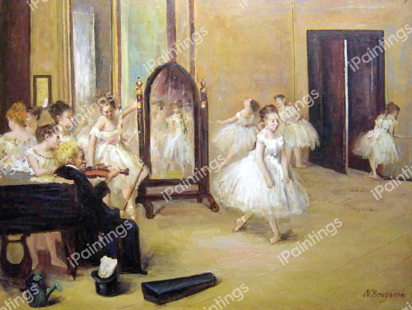 Dance Class. The painting by Edgar Degas