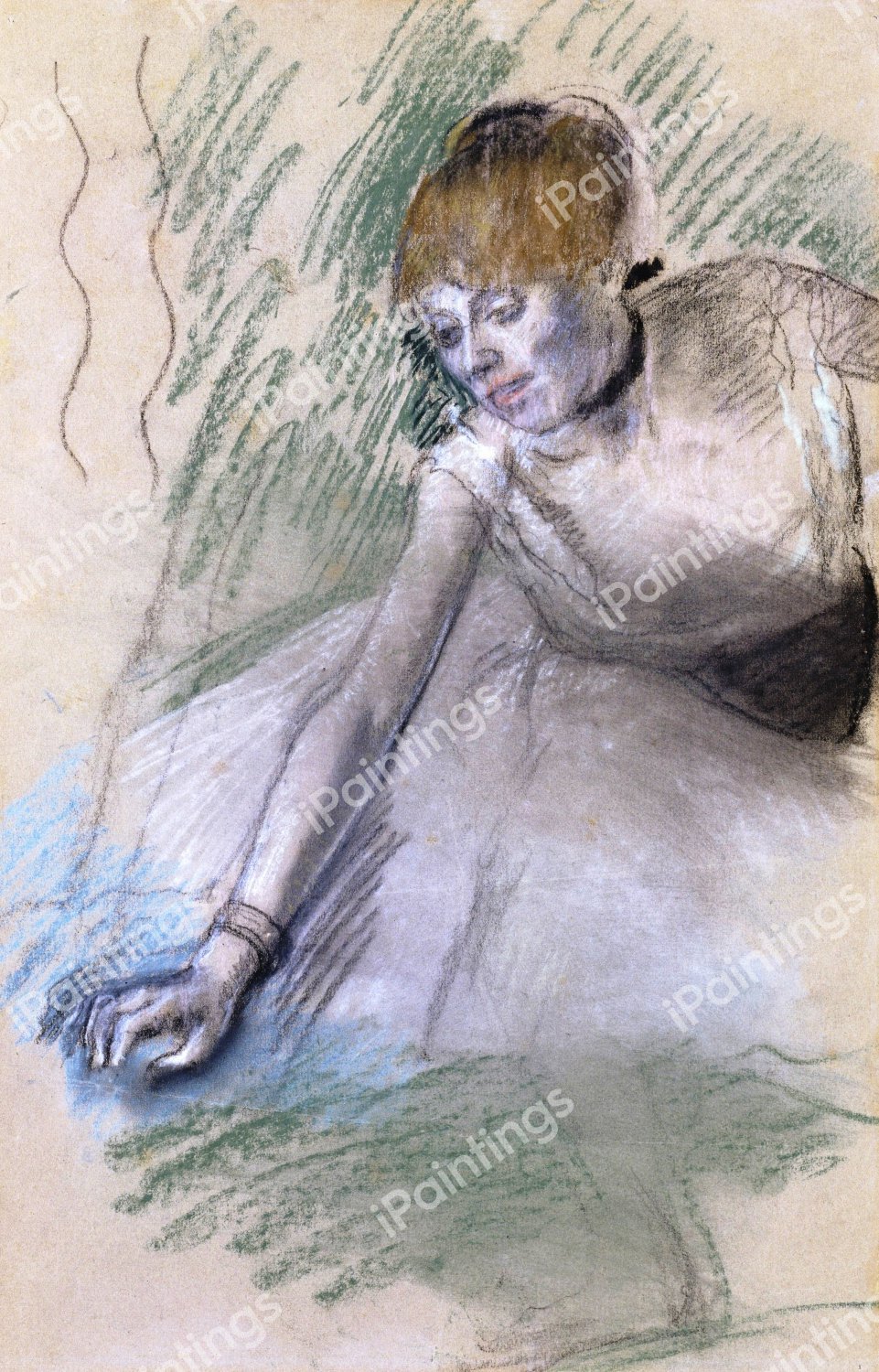 Dancer, 1880-85. The painting by Edgar Degas