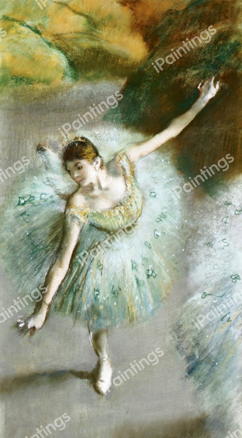 Dancer in Green. The painting by Edgar Degas