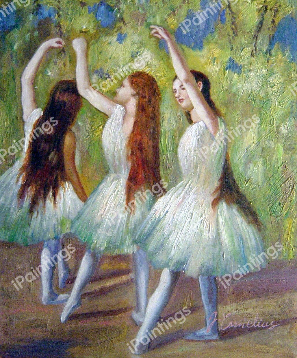 Dancers In Green. The painting by Edgar Degas