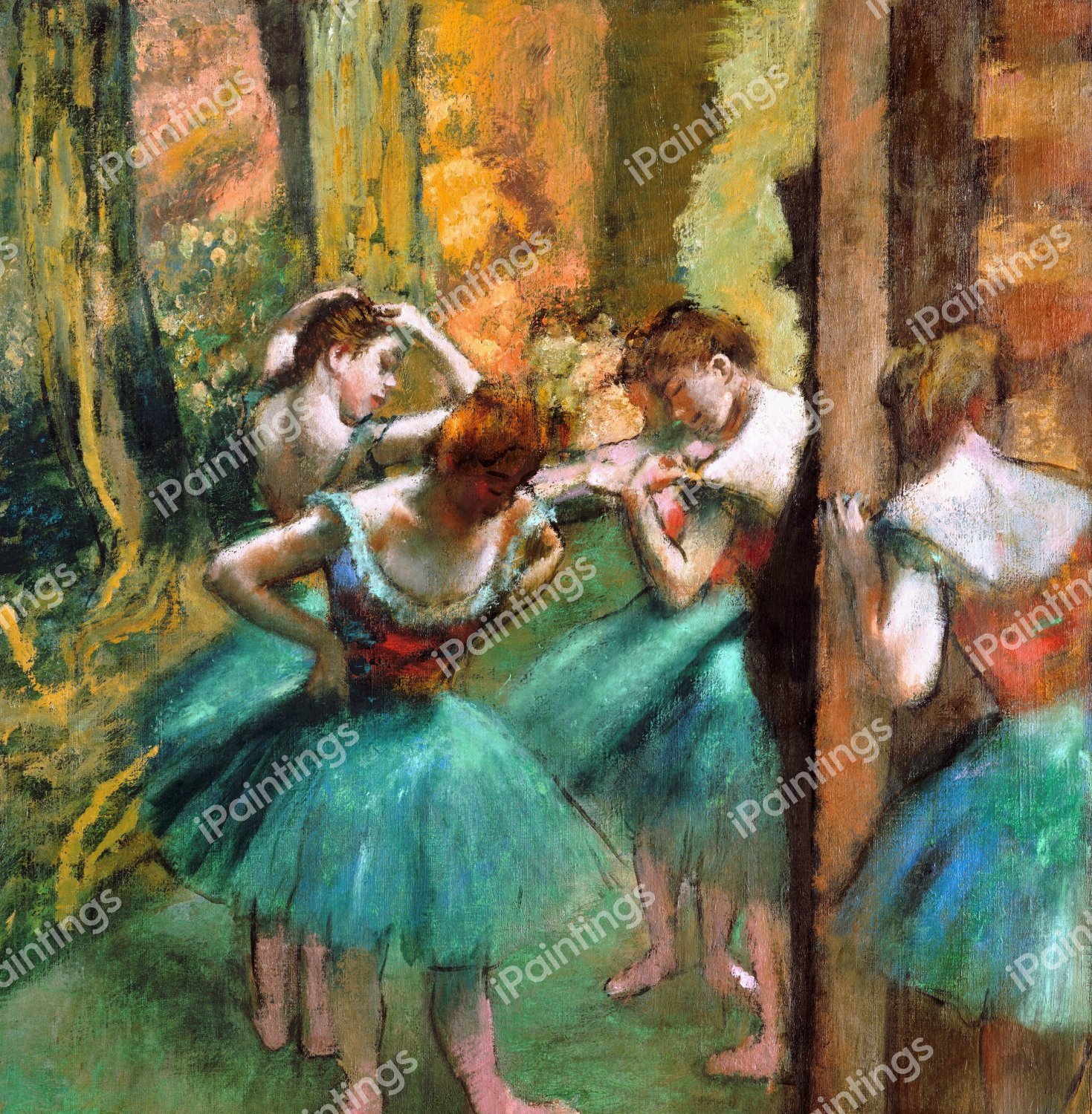 Dancers, Pink and Green. The painting by Edgar Degas