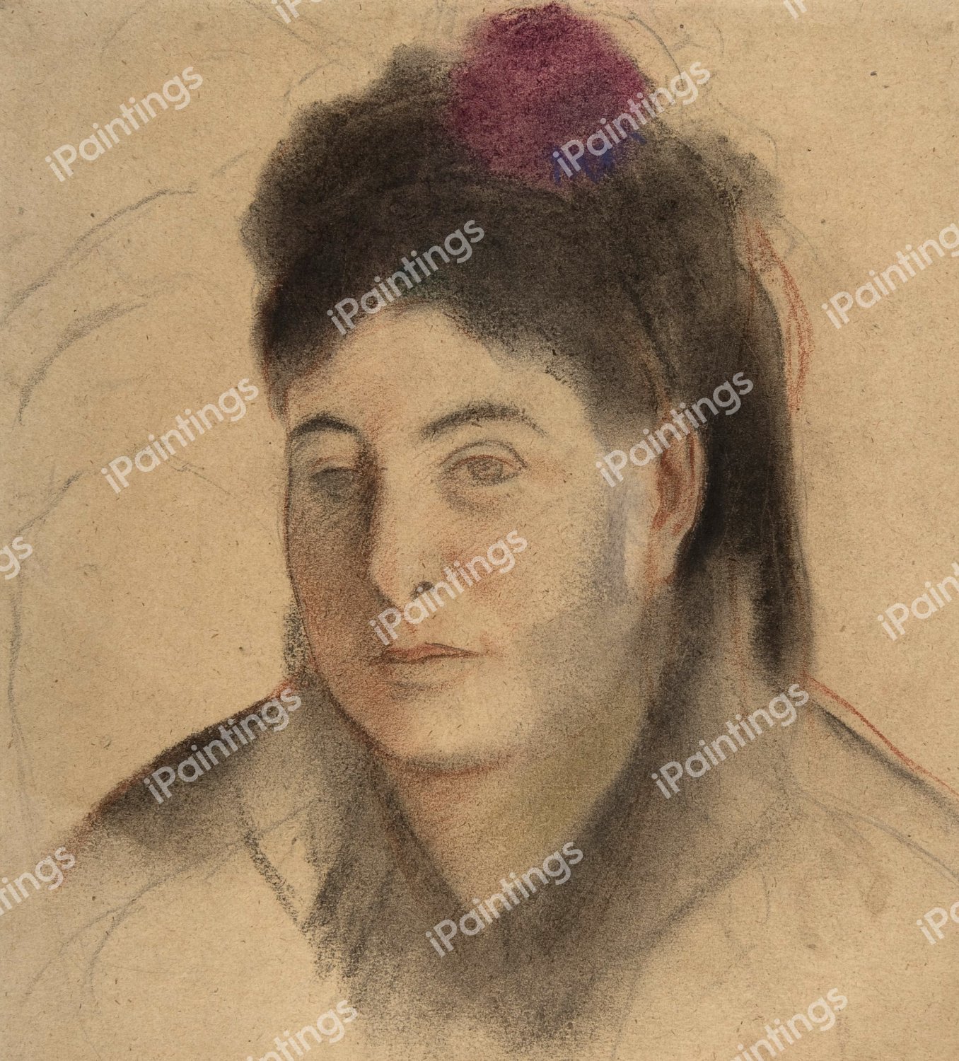 Madame Loubens. The painting by Edgar Degas