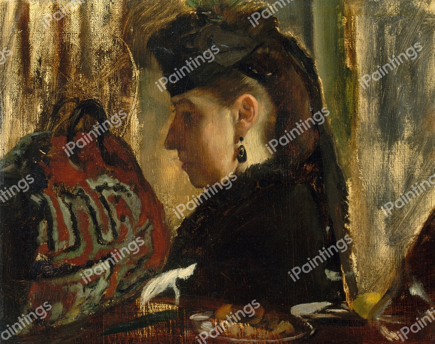 Mademoiselle Marie Dihau. The painting by Edgar Degas