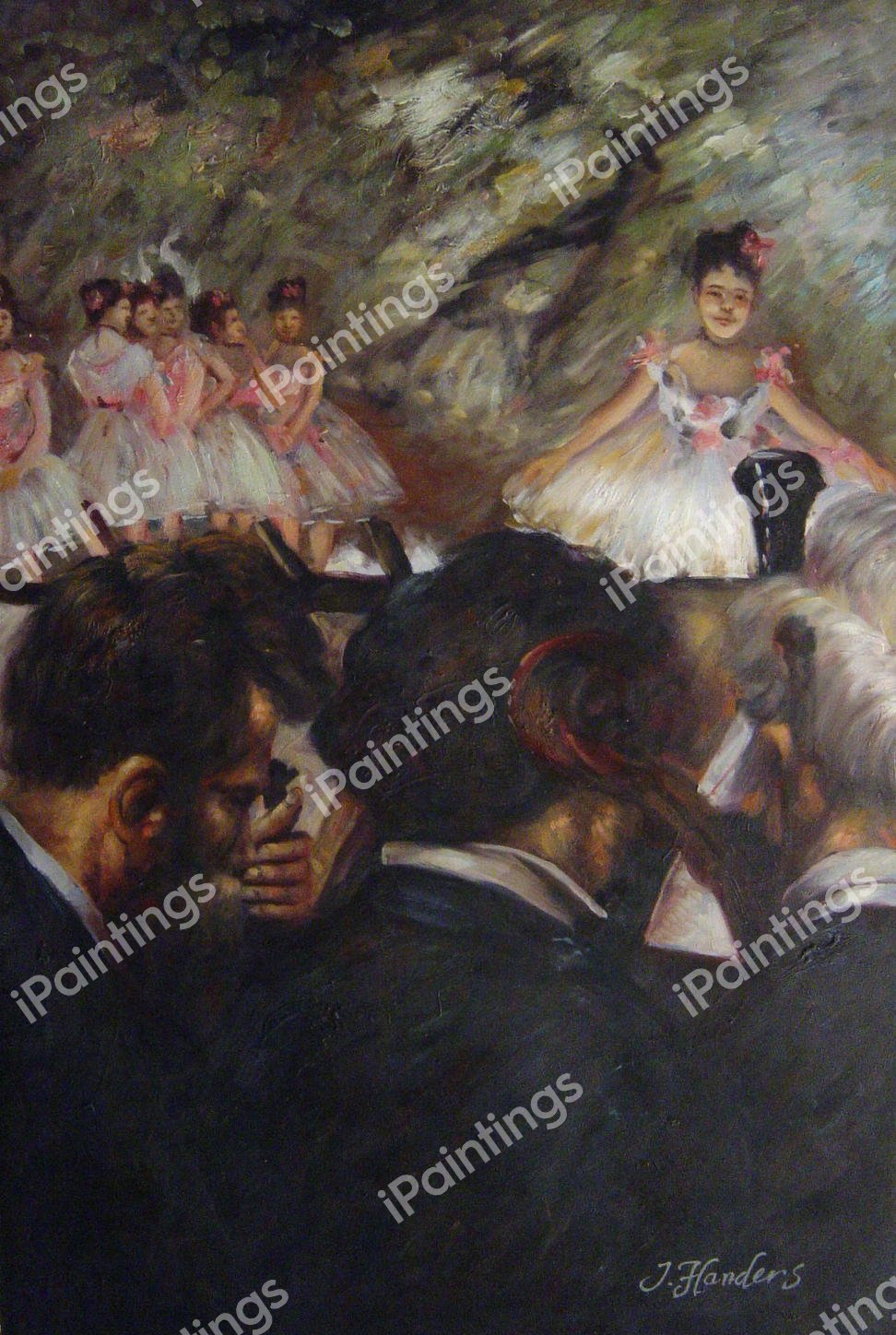 Musicians In The Orchestra. The painting by Edgar Degas