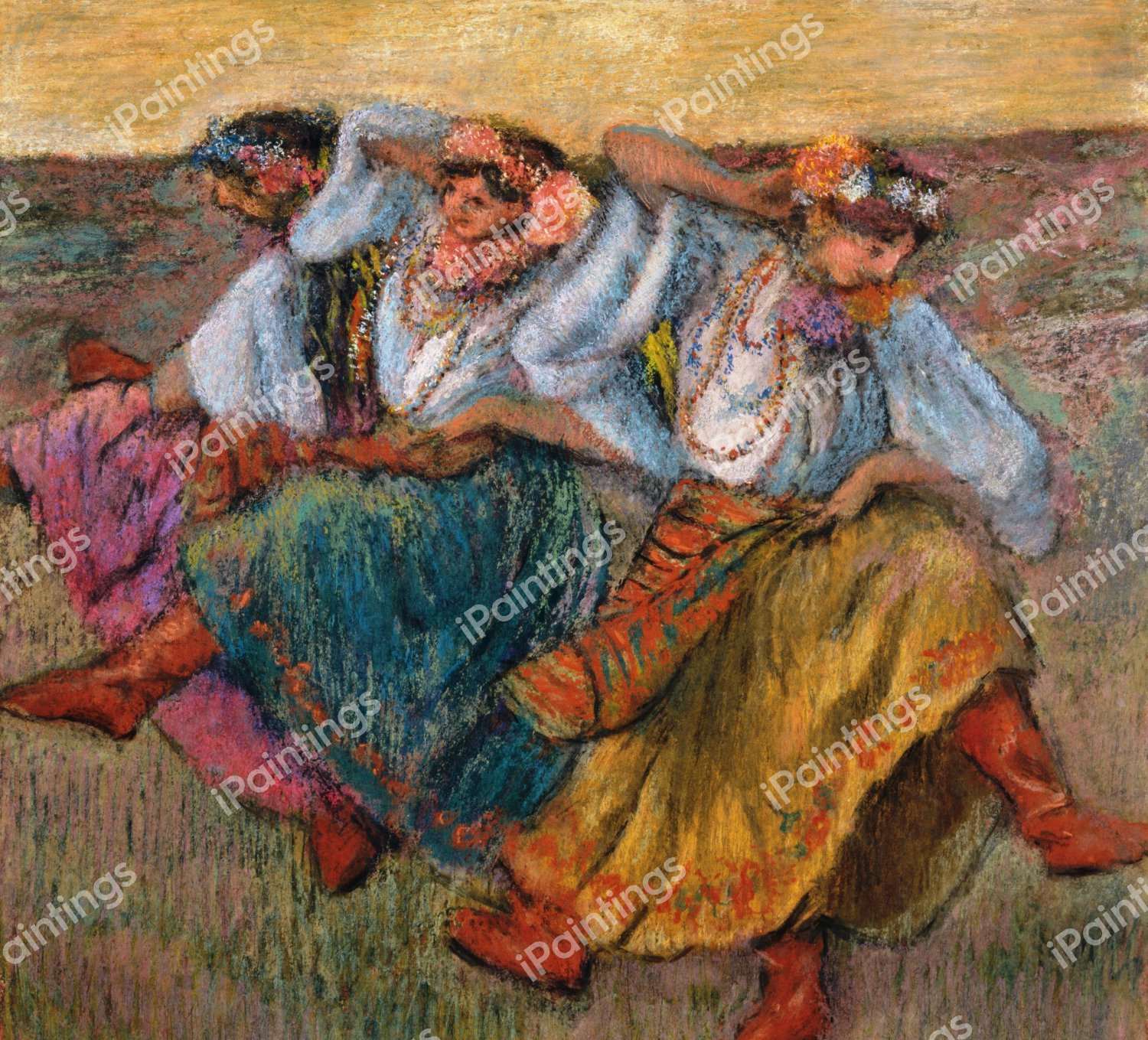 Russian Dancers, 1899. The painting by Edgar Degas