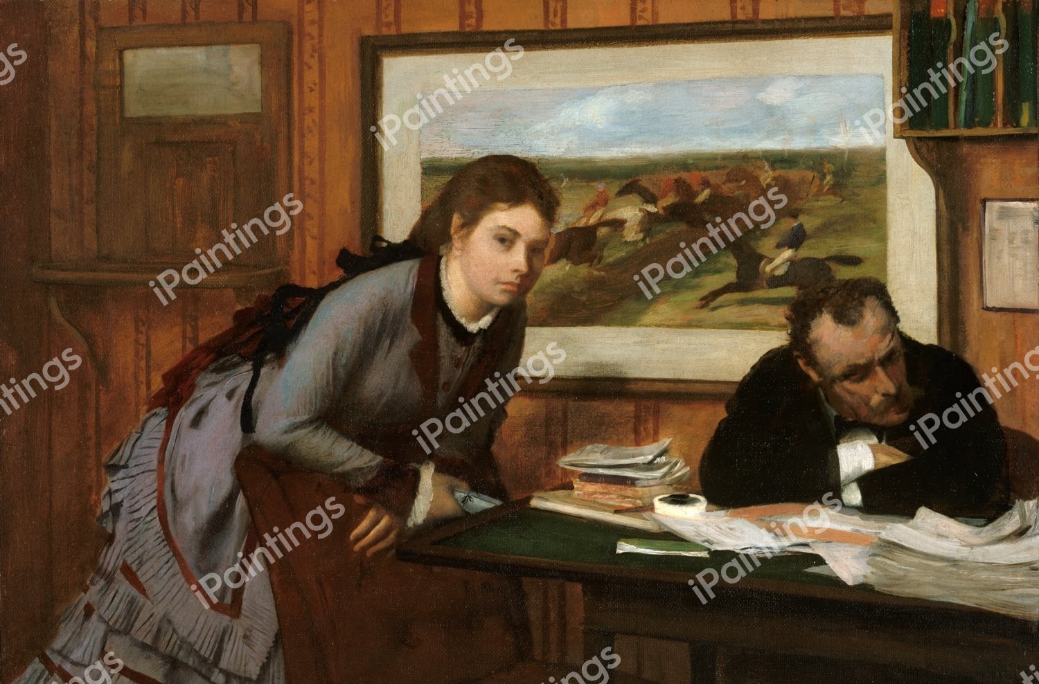 Sulking. The painting by Edgar Degas