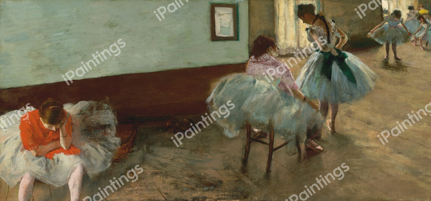 The Dance Lesson. The painting by Edgar Degas