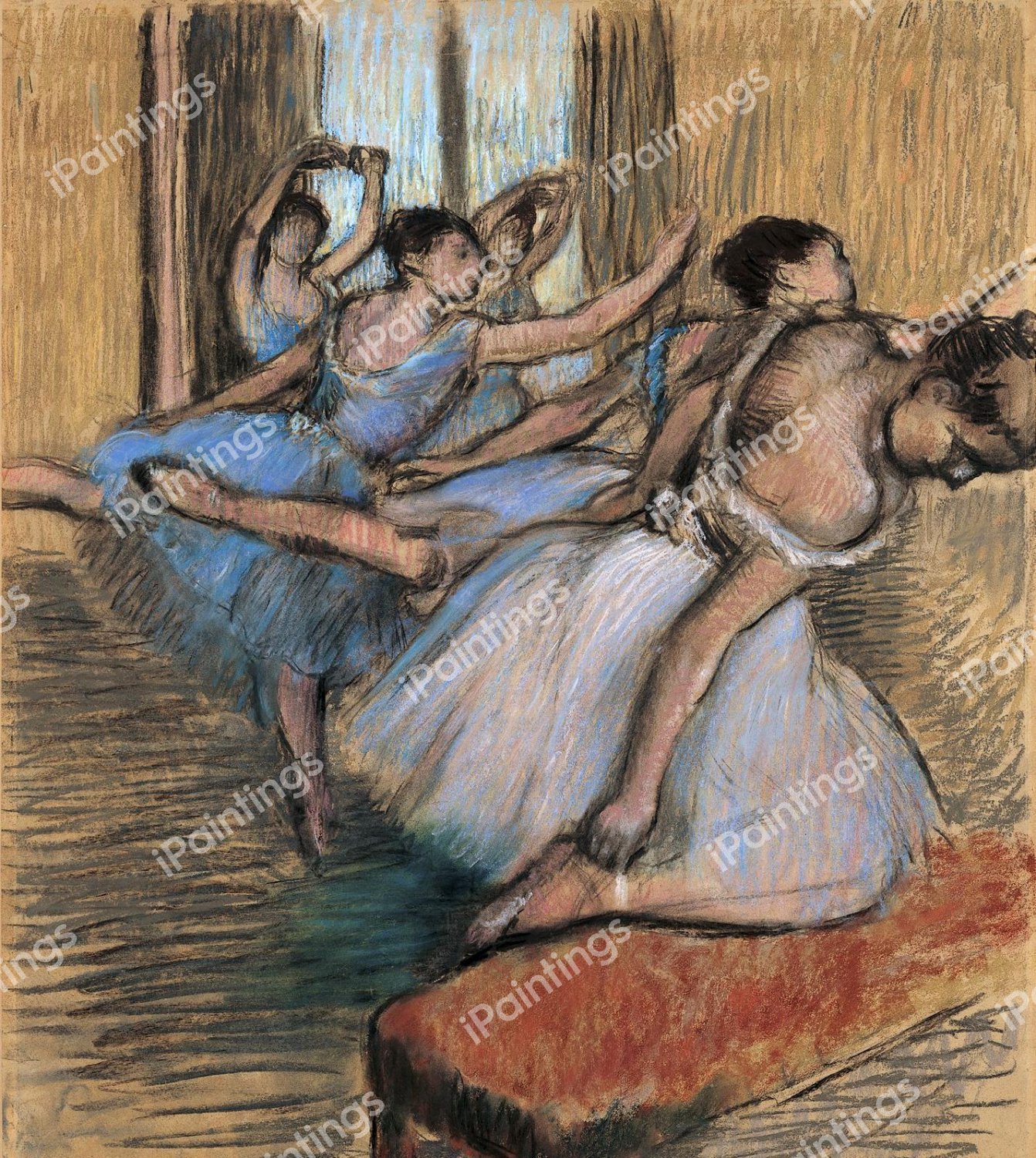 The Dancers. The painting by Edgar Degas