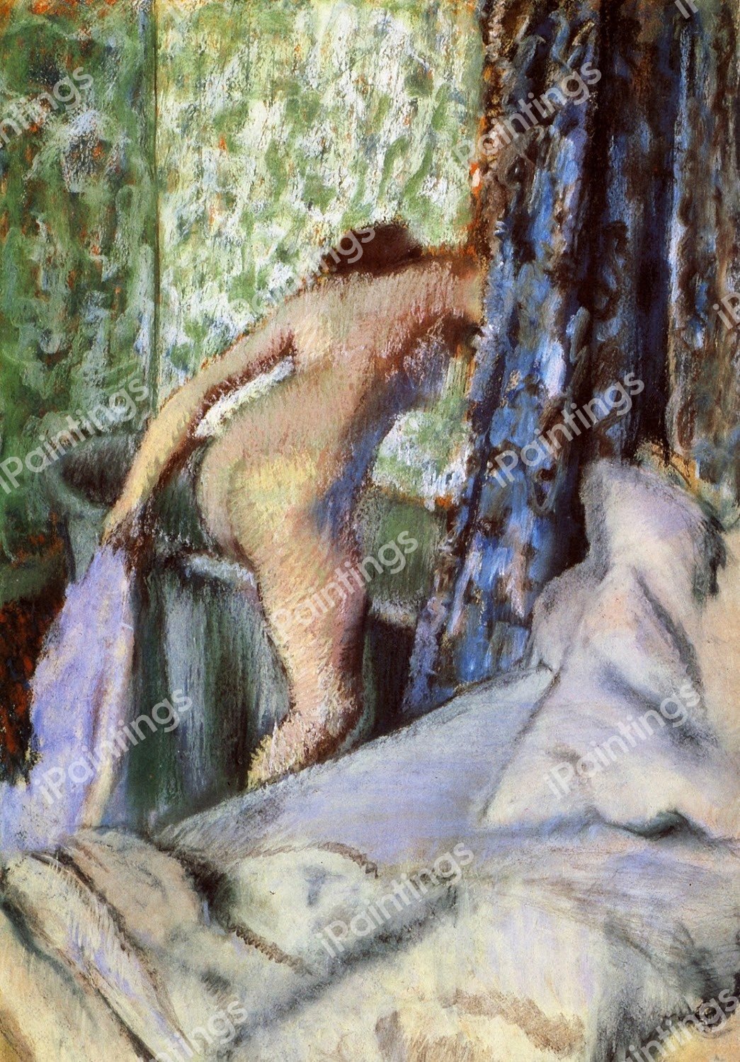 The Morning Bath. The painting by Edgar Degas