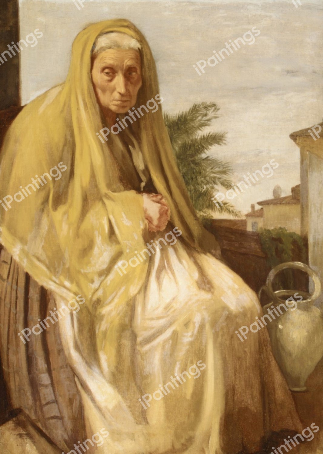 The Old Italian Woman. The painting by Edgar Degas