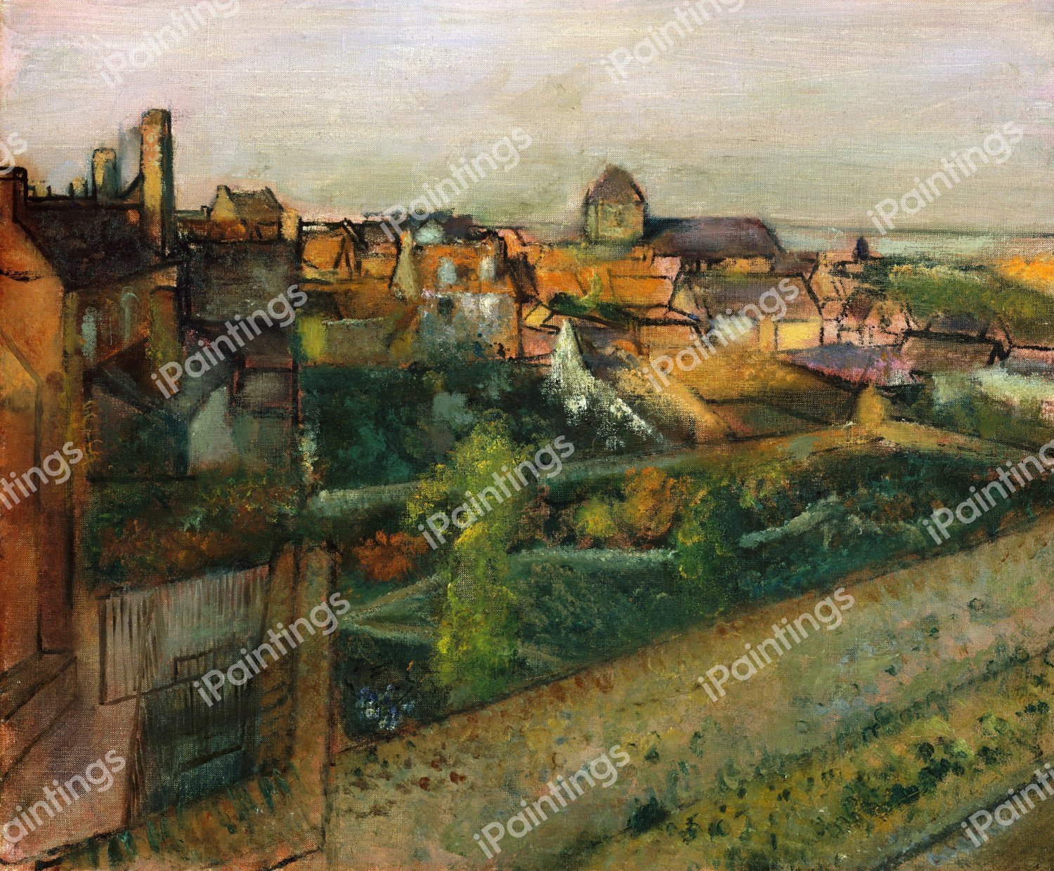 View of Saint-Valery-sur-Somme. The painting by Edgar Degas