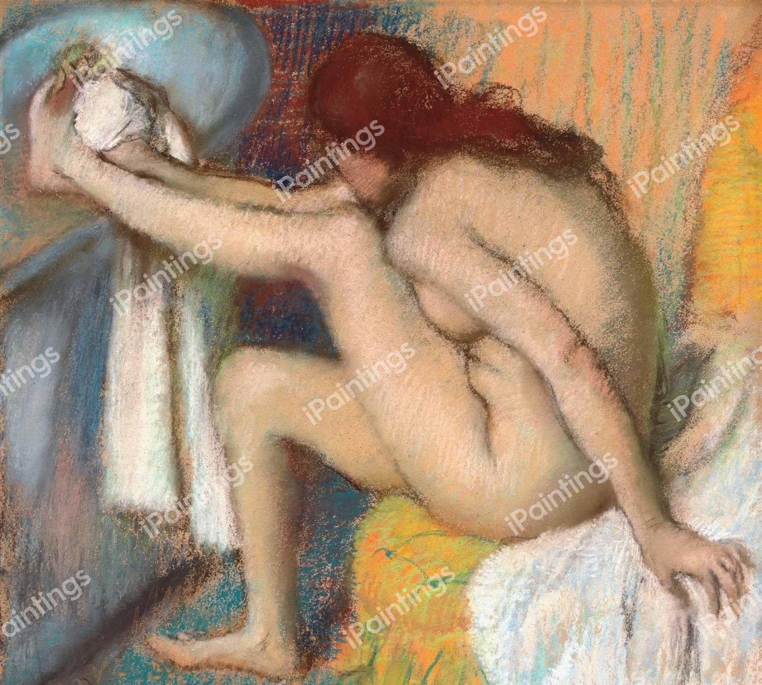 Woman Drying Her Foot. The painting by Edgar Degas