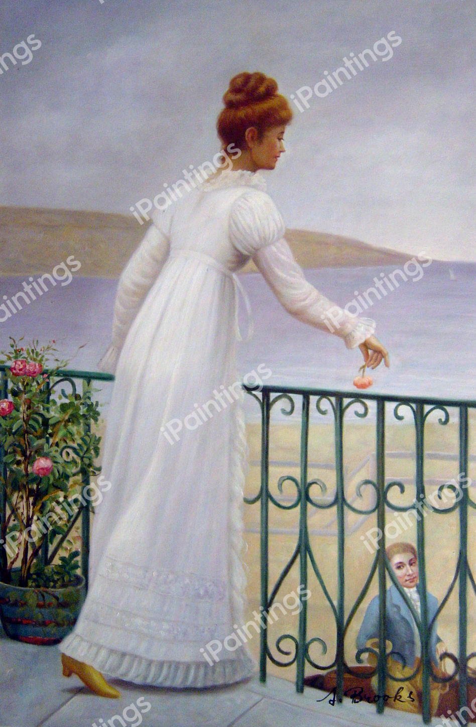 A Favour. The painting by Edmund Blair Leighton