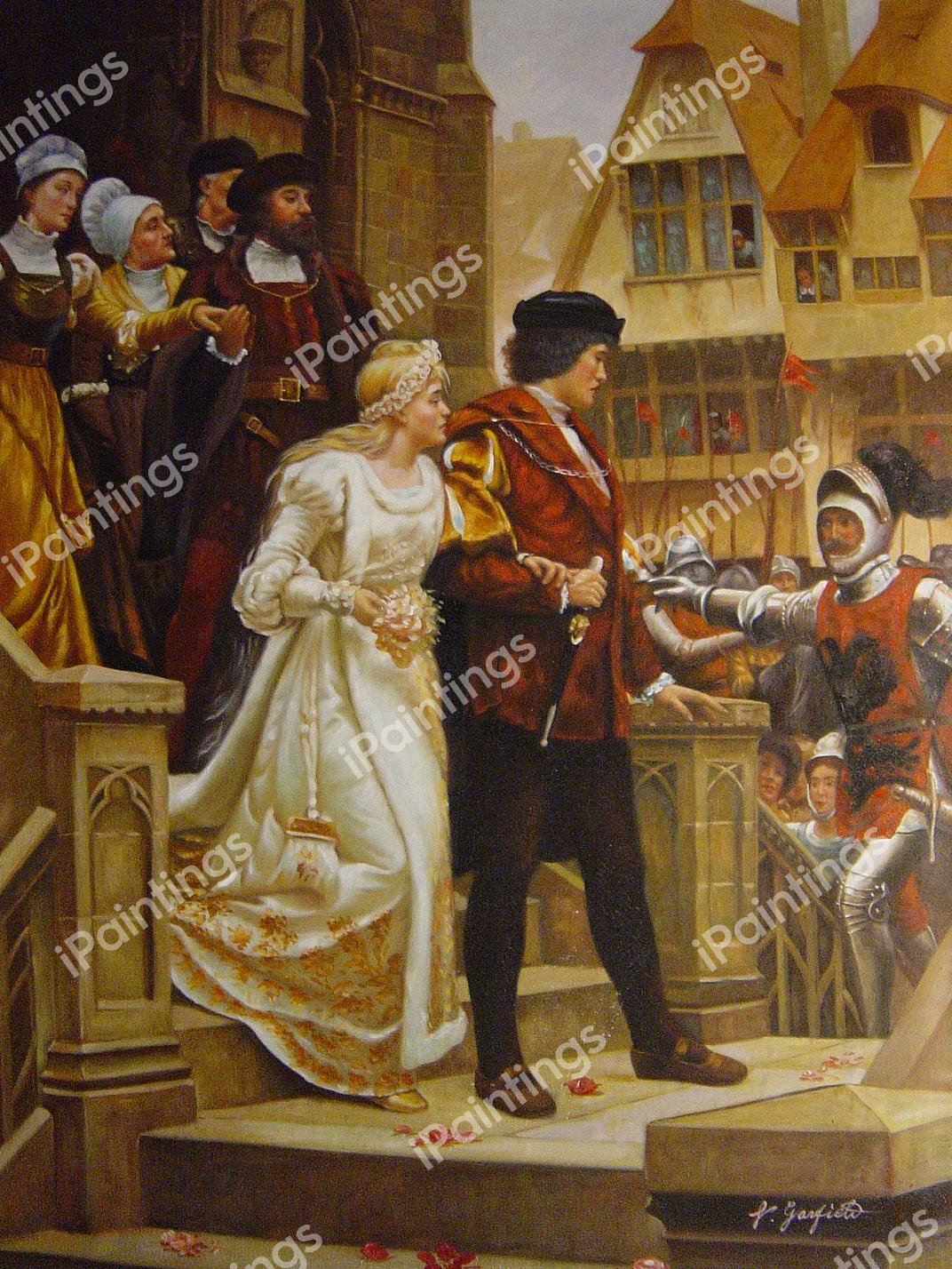 Call To Arms. The painting by Edmund Blair Leighton