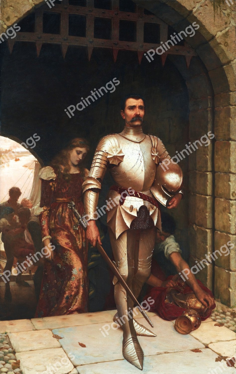 Conquest. The painting by Edmund Blair Leighton