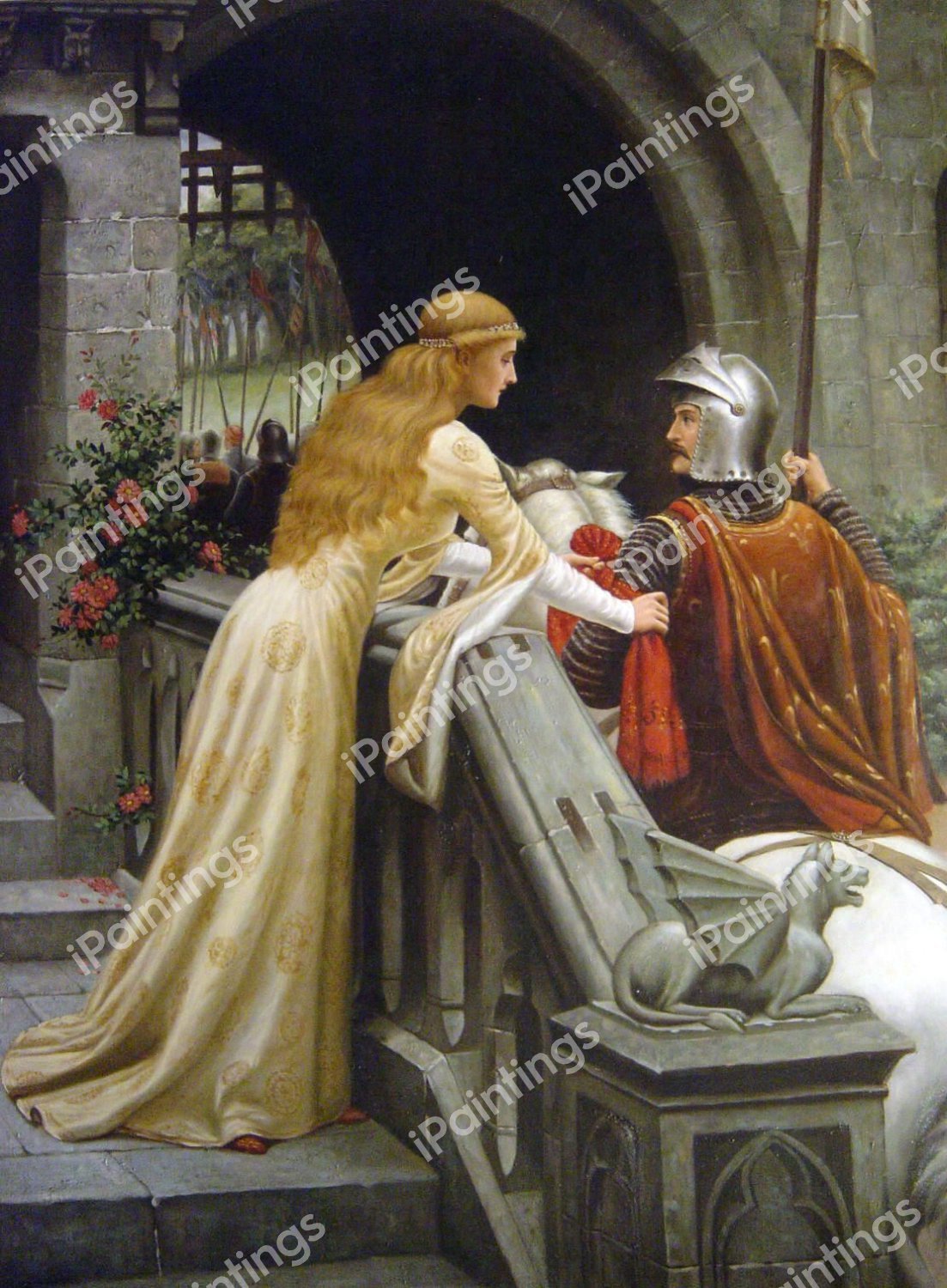 God Speed. The painting by Edmund Blair Leighton