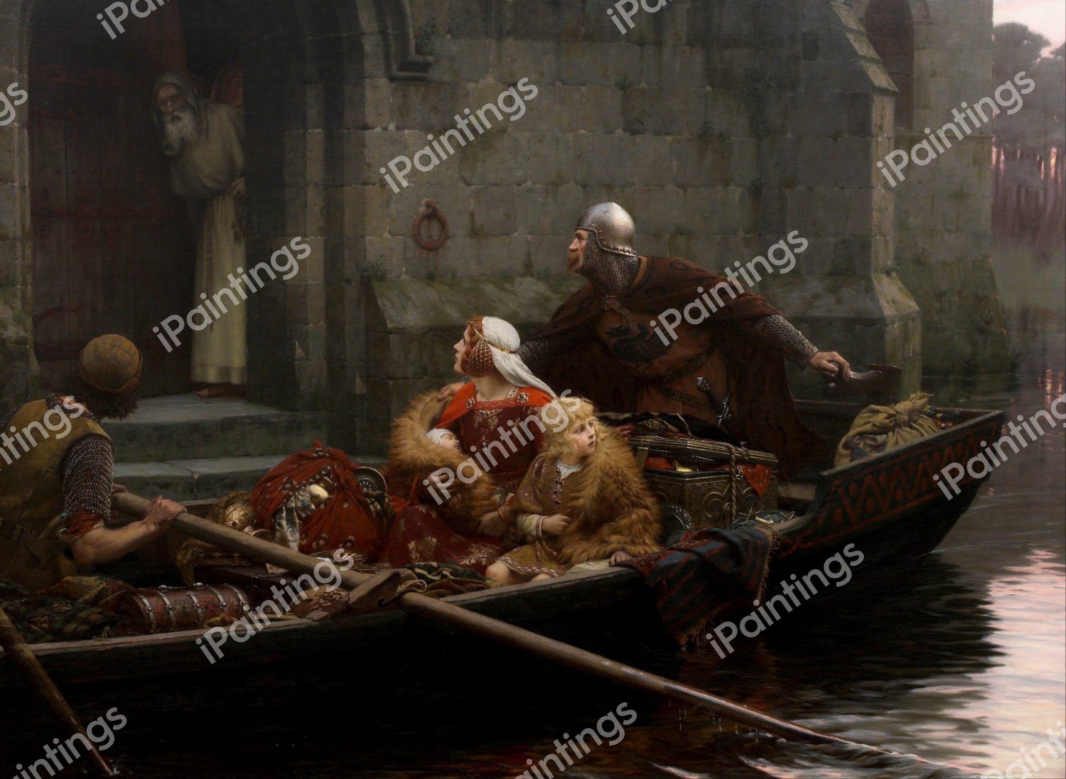 In Time of Peril. The painting by Edmund Blair Leighton