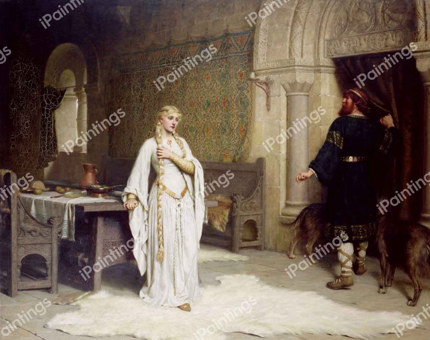 Lady Godiva. The painting by Edmund Blair Leighton