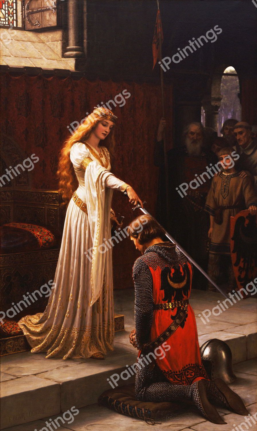 The Accolade. The painting by Edmund Blair Leighton
