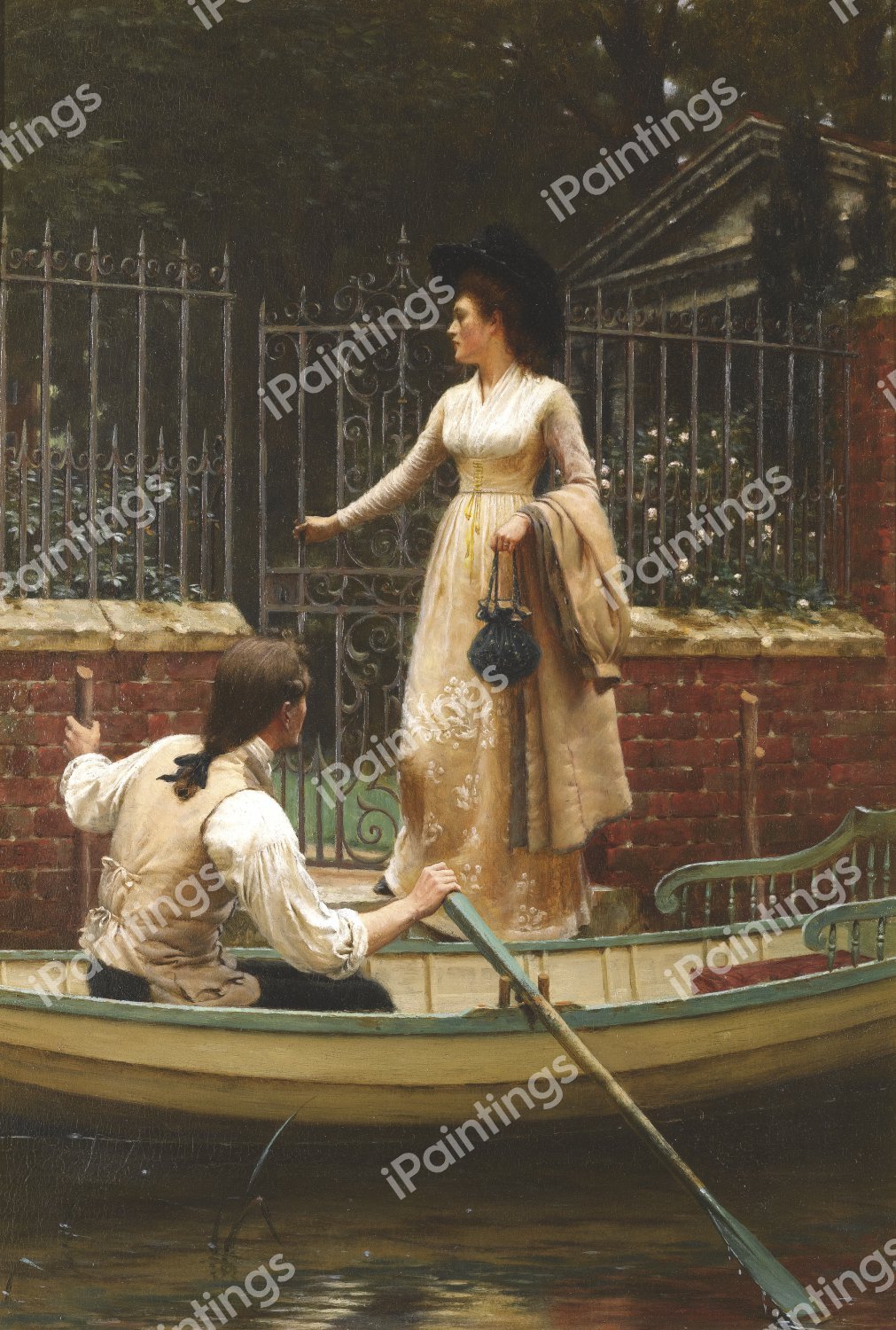 The Elopement. The painting by Edmund Blair Leighton
