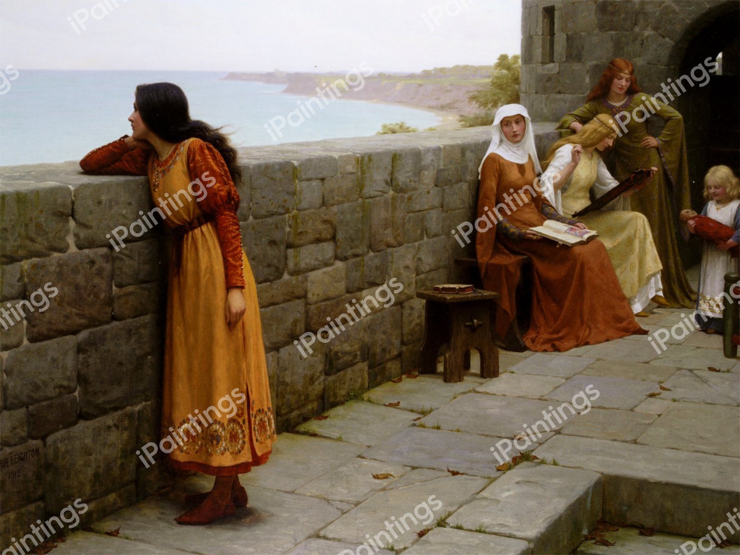 The Hostage. The painting by Edmund Blair Leighton