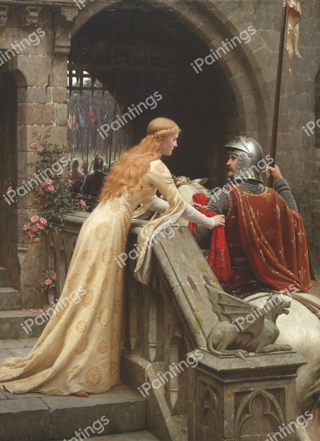 With God Speed. The painting by Edmund Blair Leighton