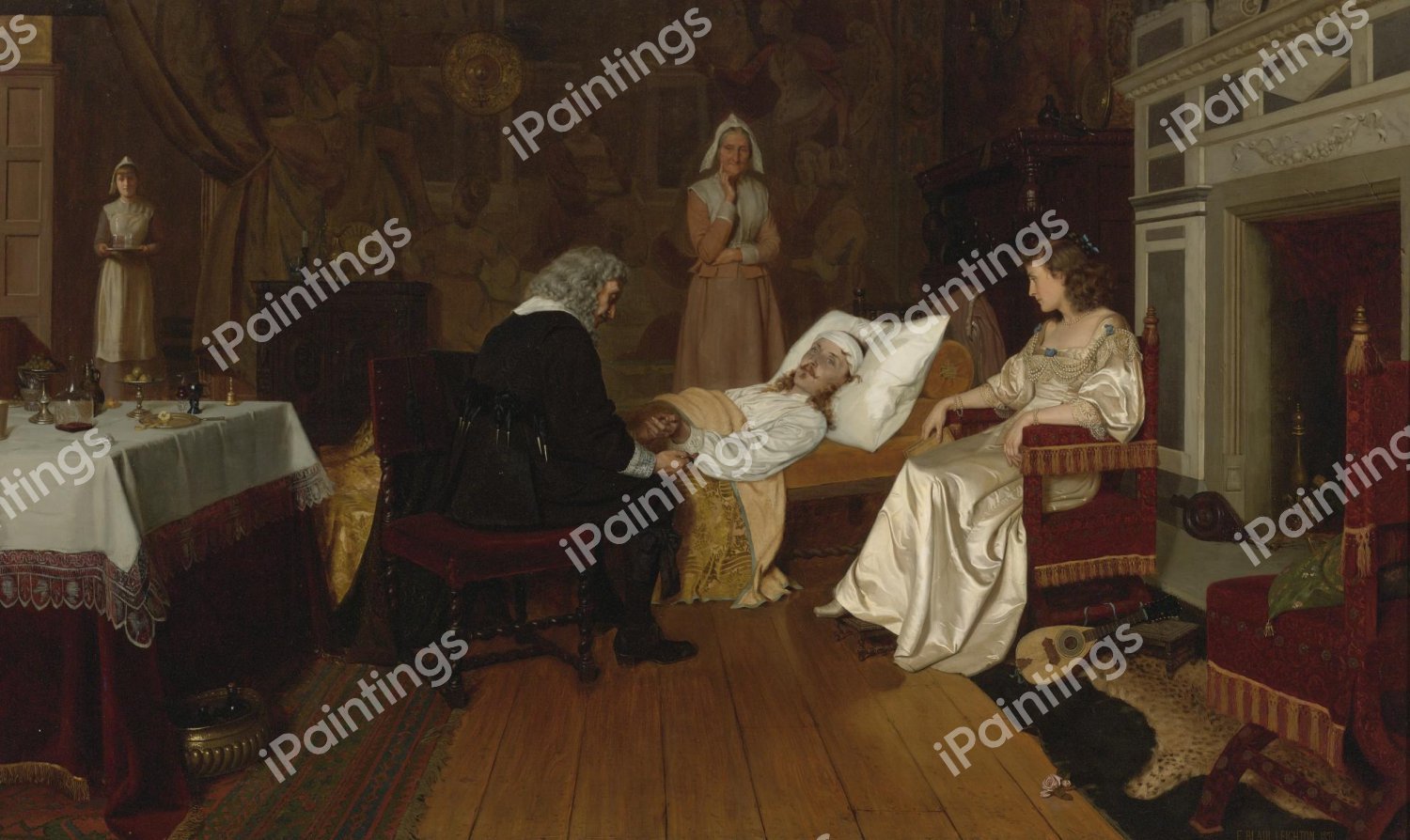 Witness my Act and Seal. The painting by Edmund Blair Leighton