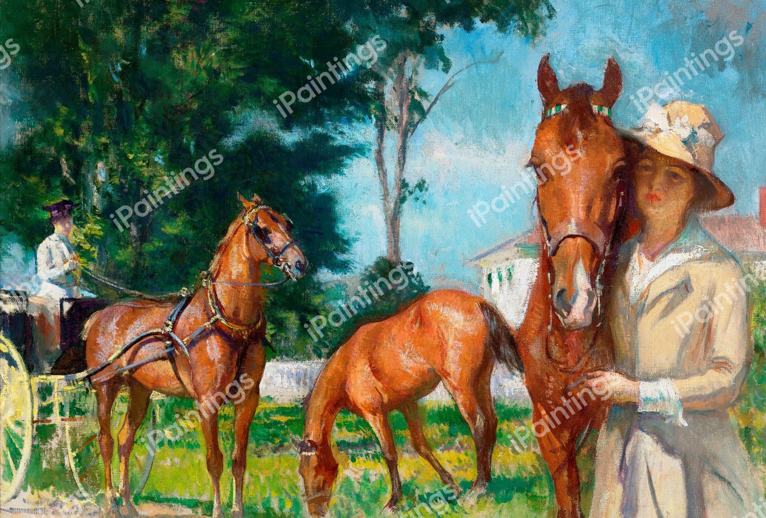 New Castle Poppy. The painting by Edmund Charles Tarbell