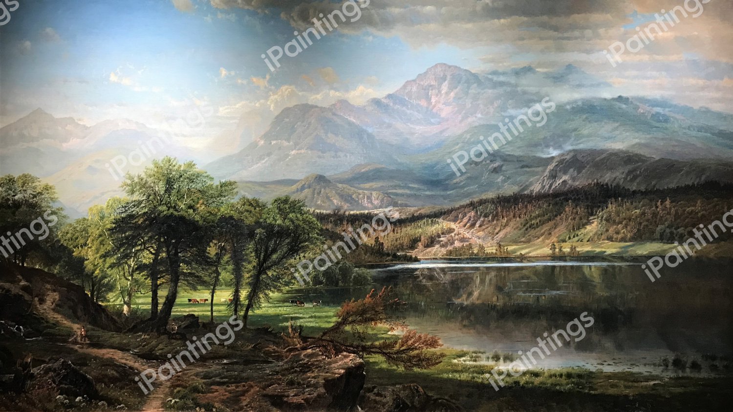 At Mount Washington, New Hampshire. The painting by Edmund Darch Lewis