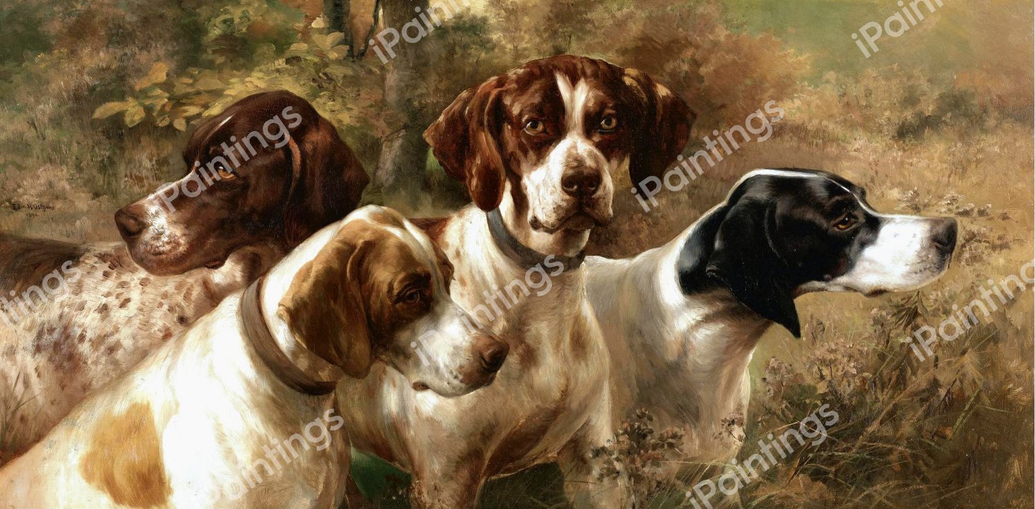 Four Pointers. The painting by Edmund Henry Osthaus