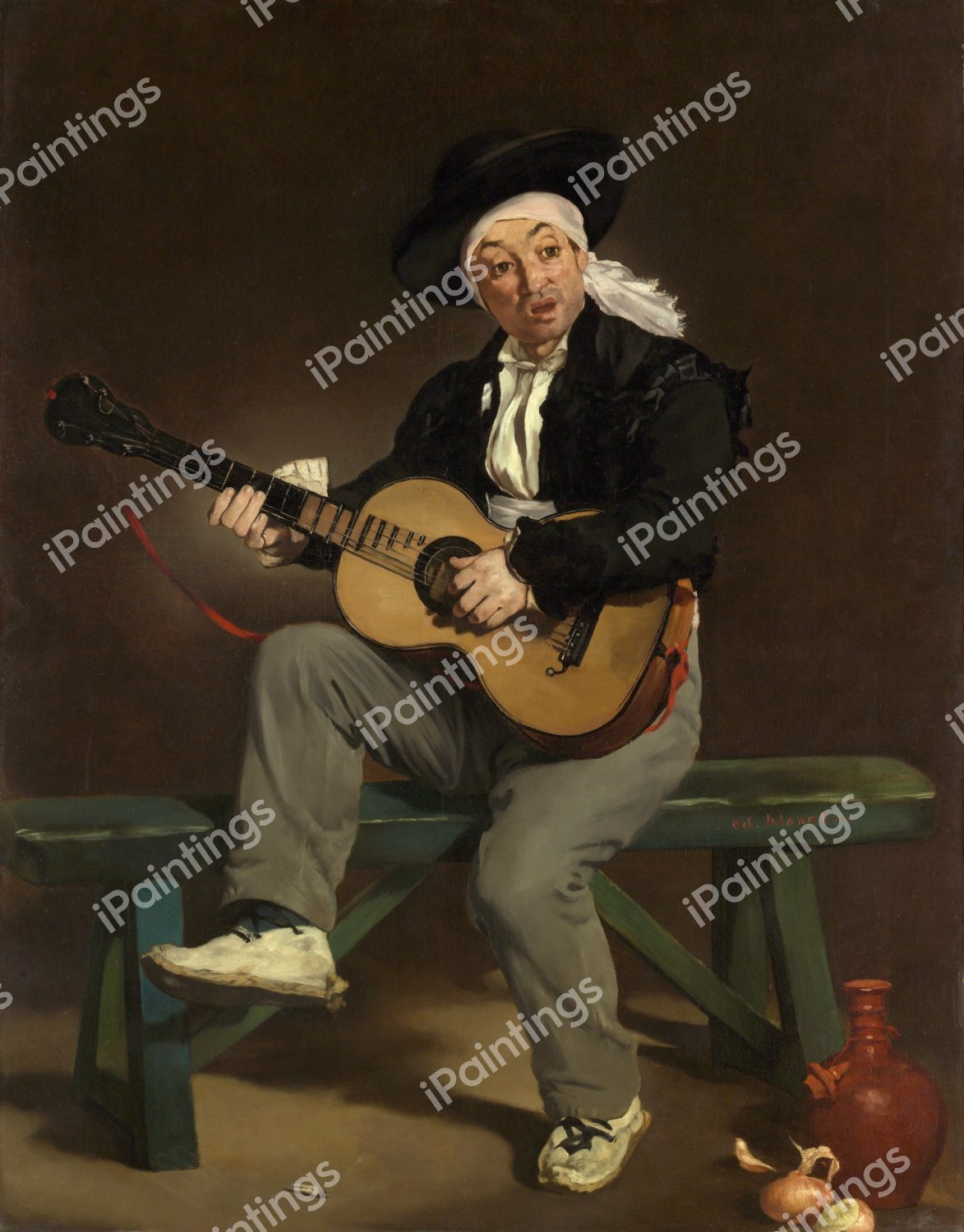 A Spanish Singer. The painting by Edouard Manet