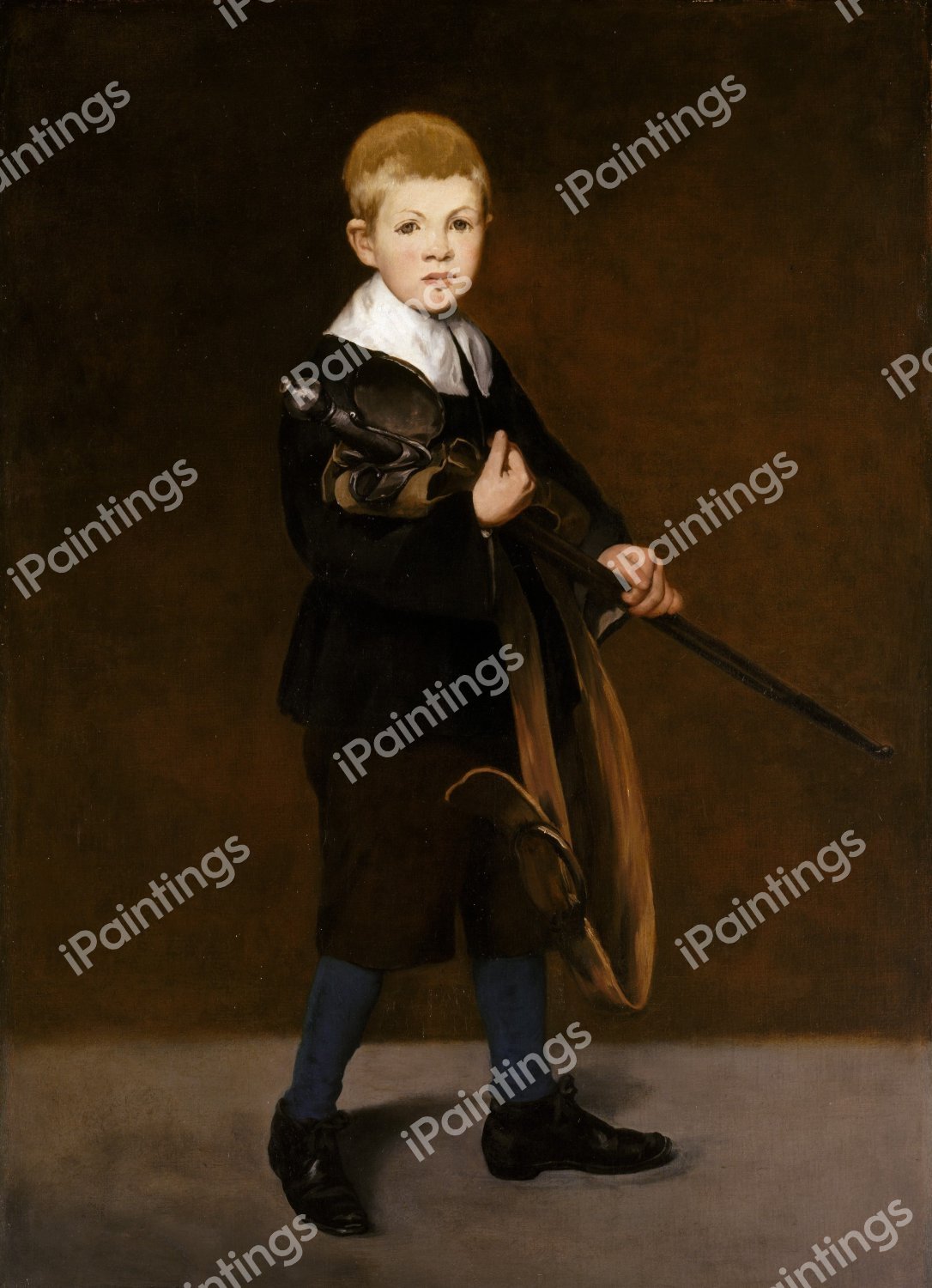 Boy with a Sword. The painting by Edouard Manet