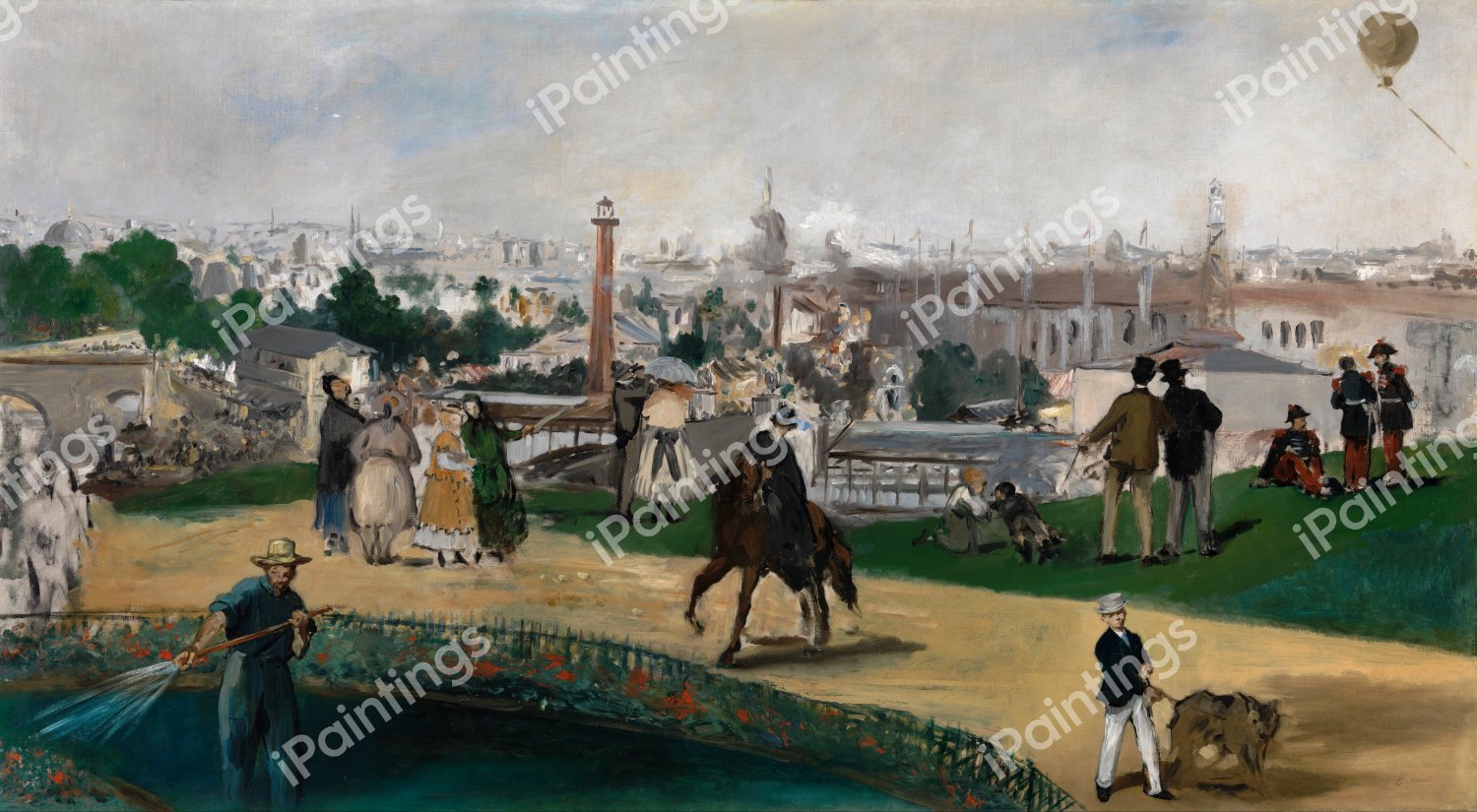 Fra Verdensutstillingen i Paris i 1867. The painting by Edouard Manet