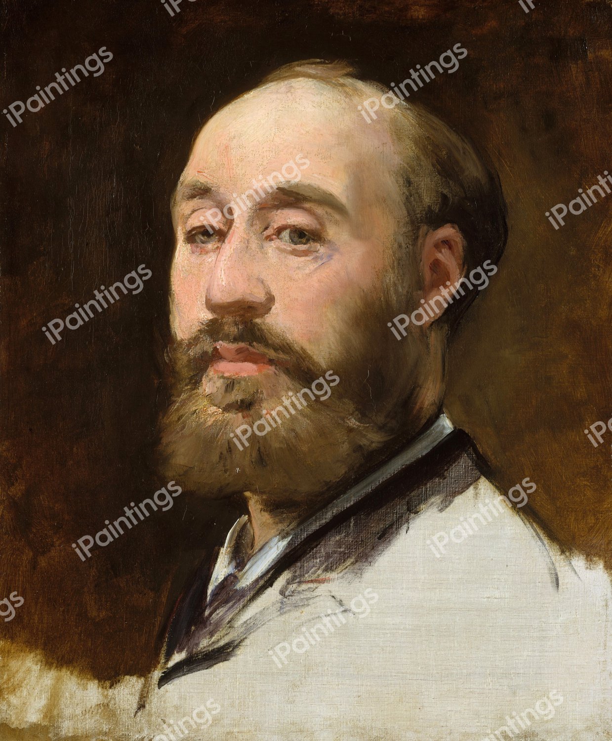 Head of Jean-Baptiste Faure (1830–1914). The painting by Edouard Manet