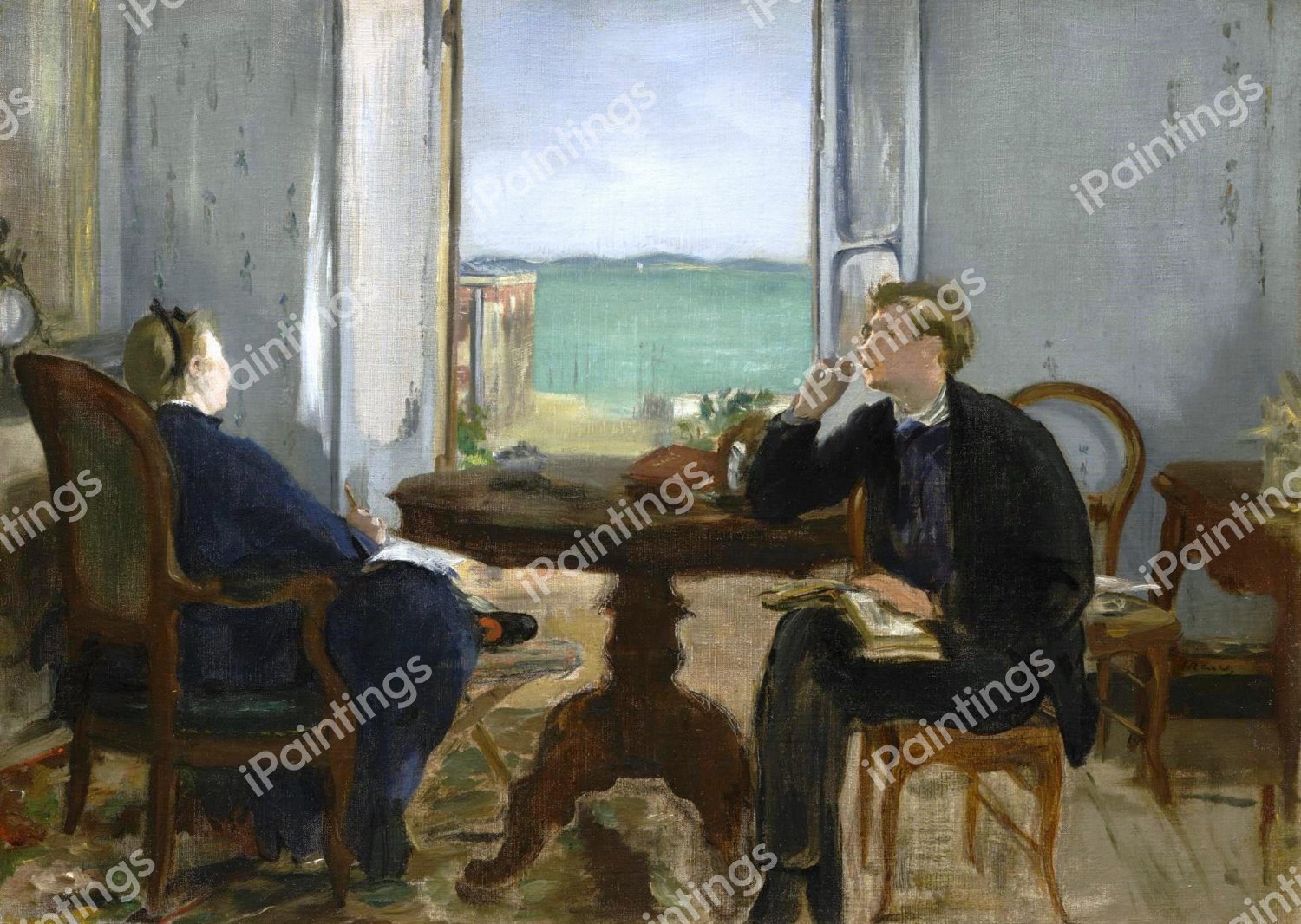 Interior at Arcachon. The painting by Edouard Manet