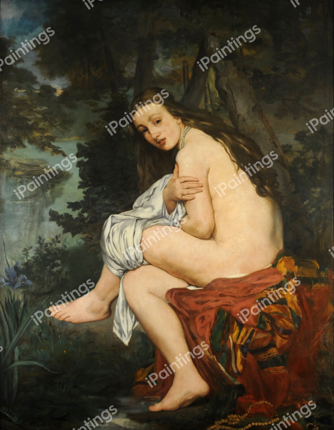 La Nymphe Surprise. The painting by Edouard Manet