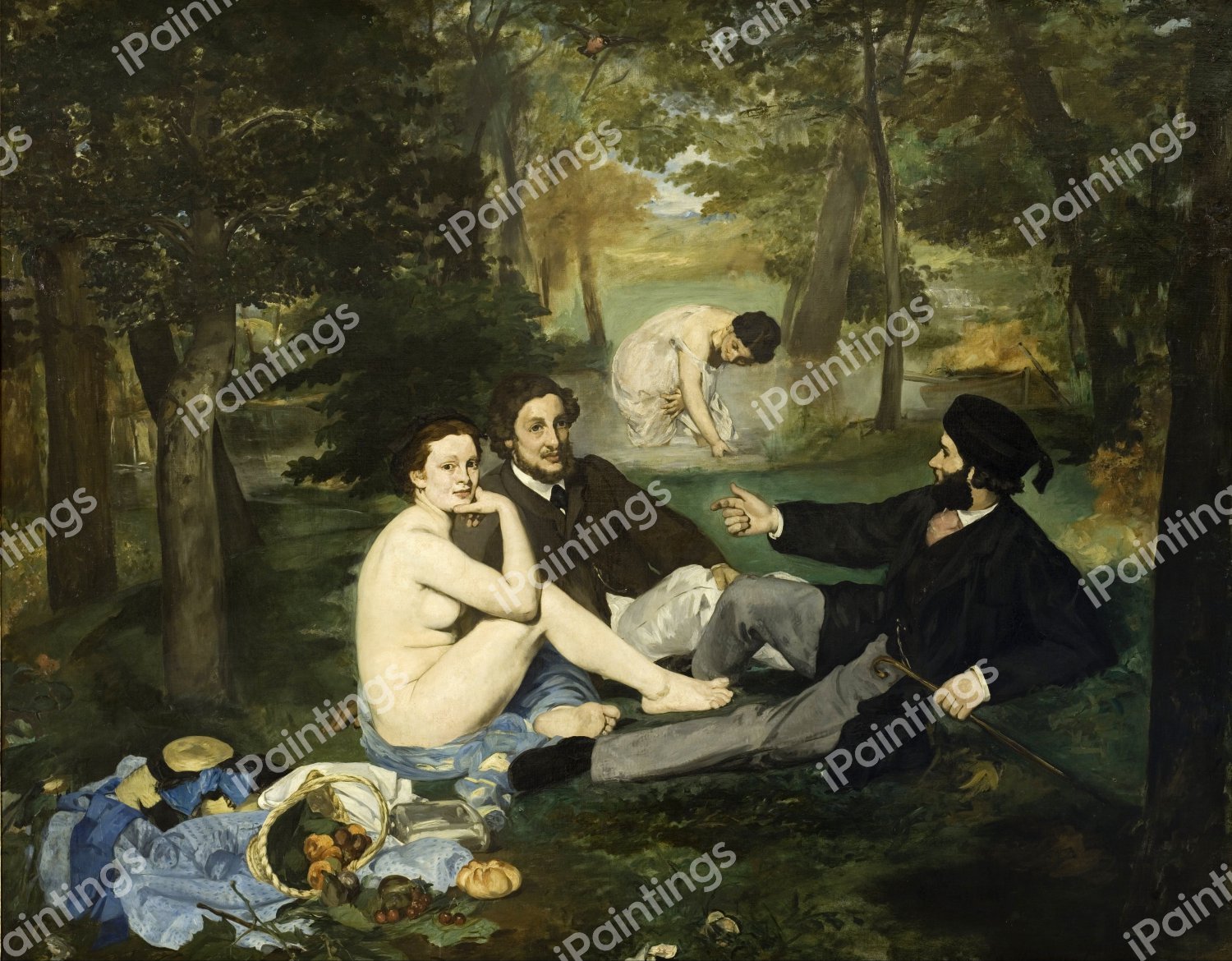 Luncheon on the Grass. The painting by Edouard Manet