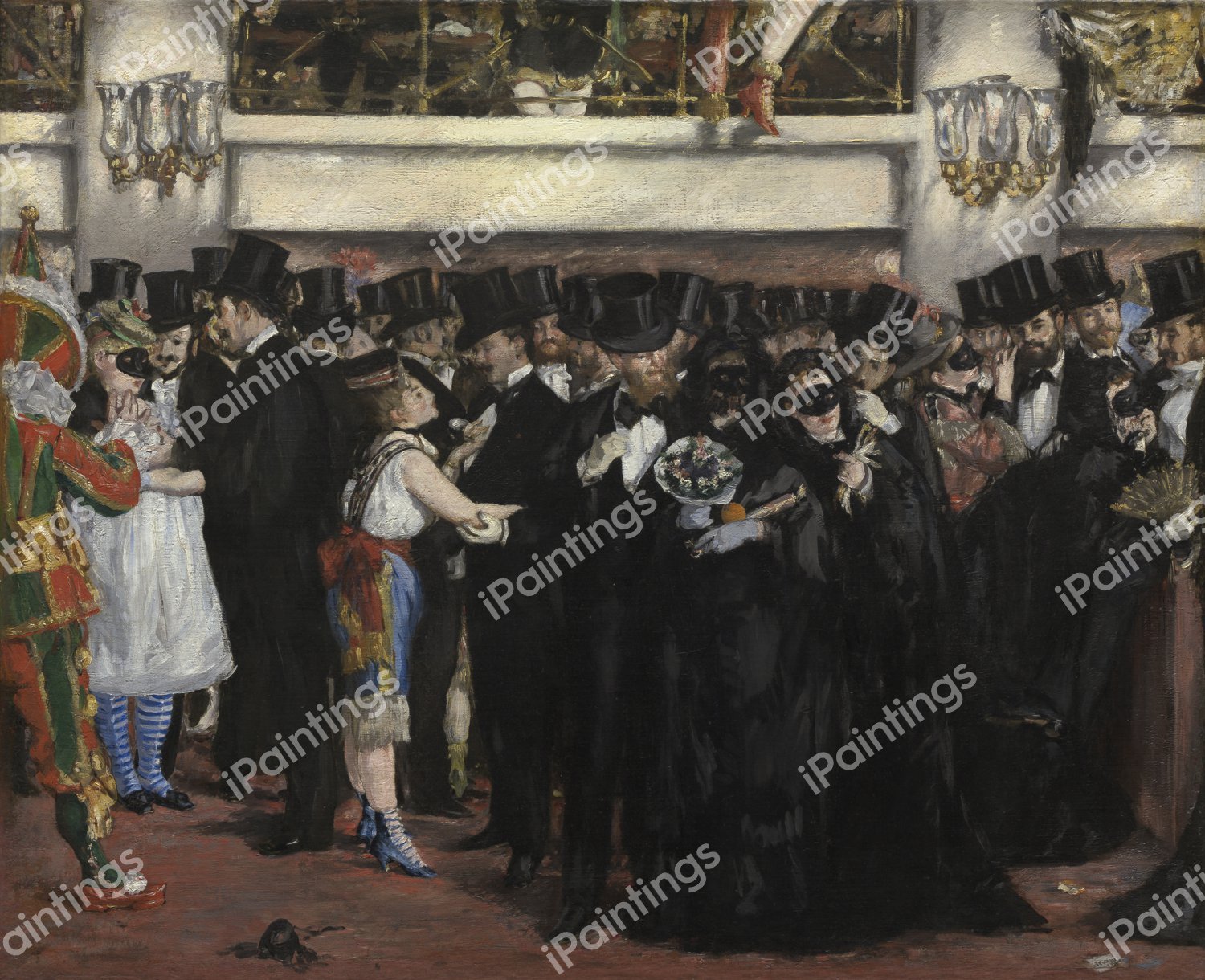 Masked Ball at the Opera, 1873. The painting by Edouard Manet