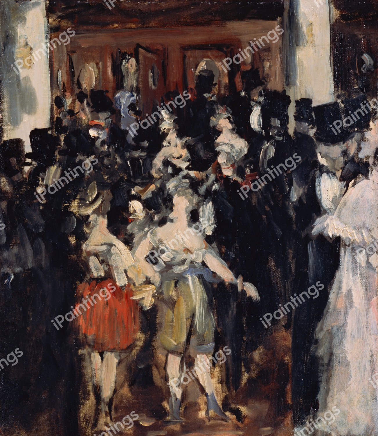 Masked Ball at the Opera. The painting by Edouard Manet