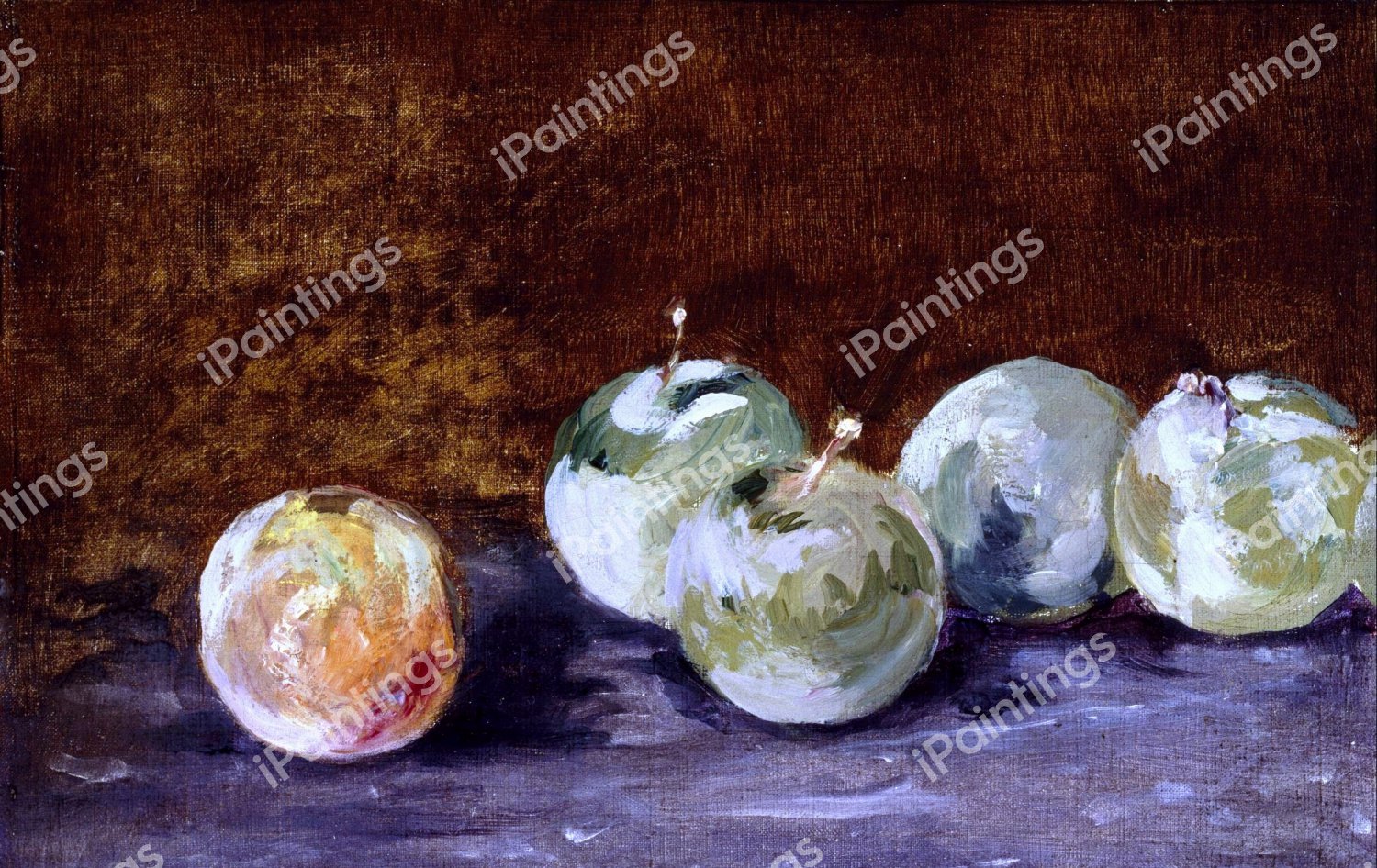 Plums. The painting by Edouard Manet