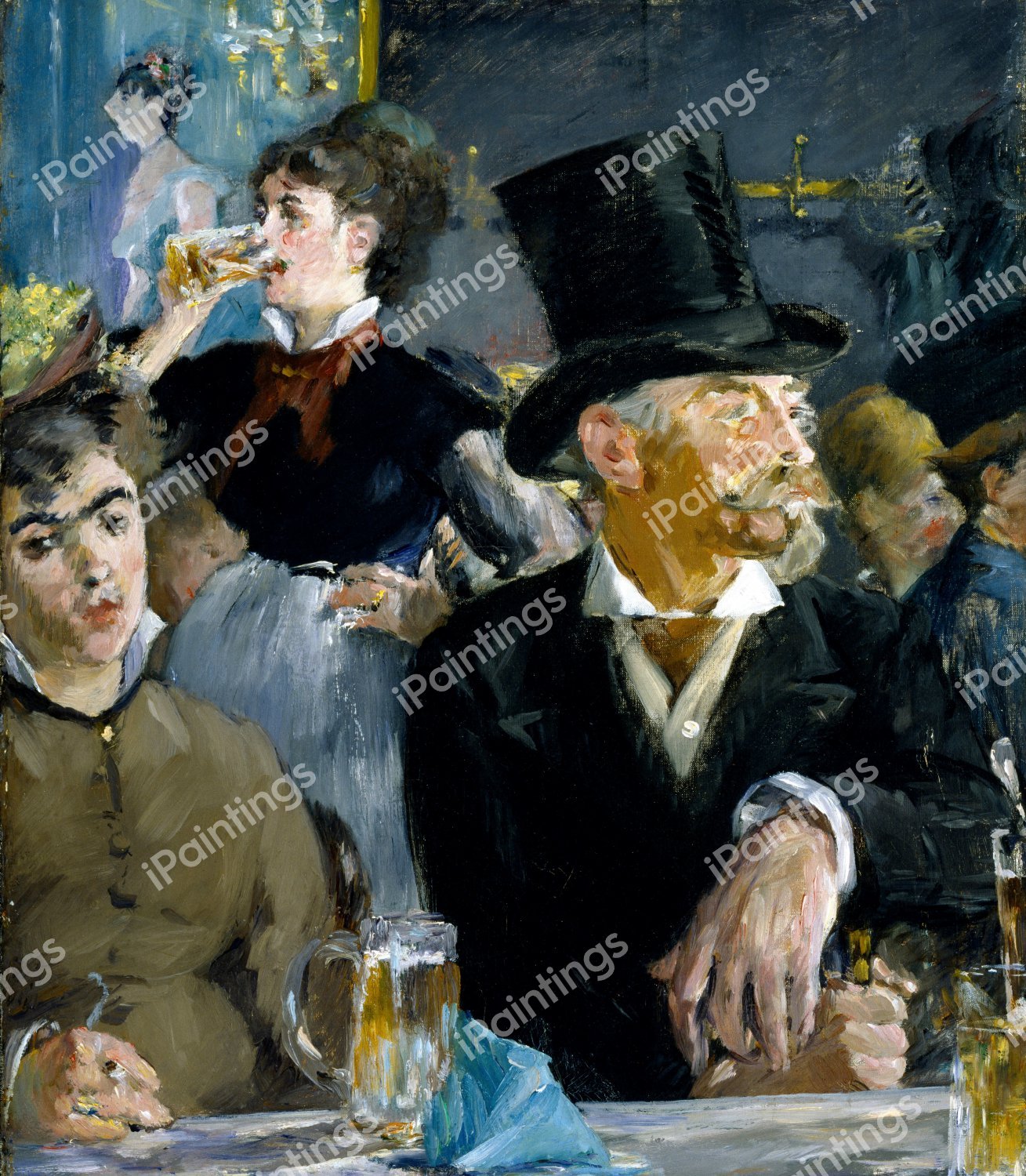 The Cafe Concert. The painting by Edouard Manet