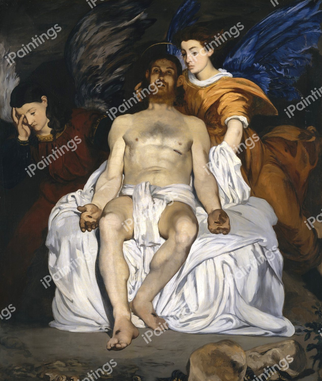 The Dead Christ with Angels. The painting by Edouard Manet