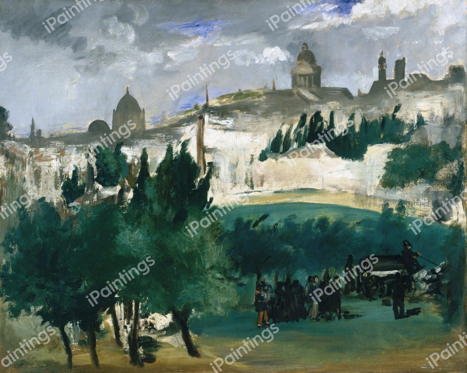 The Funeral. The painting by Edouard Manet