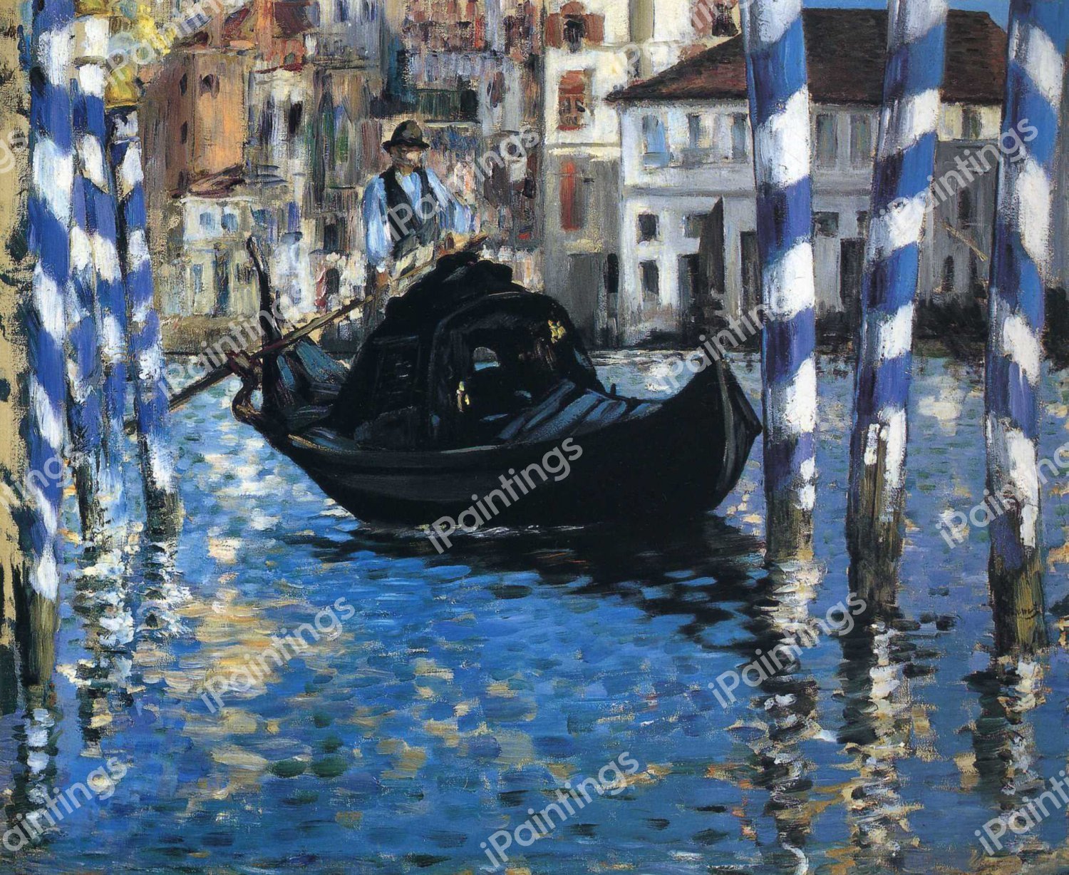 The Grand Canal of Venice (Blue Venice). The painting by Edouard Manet